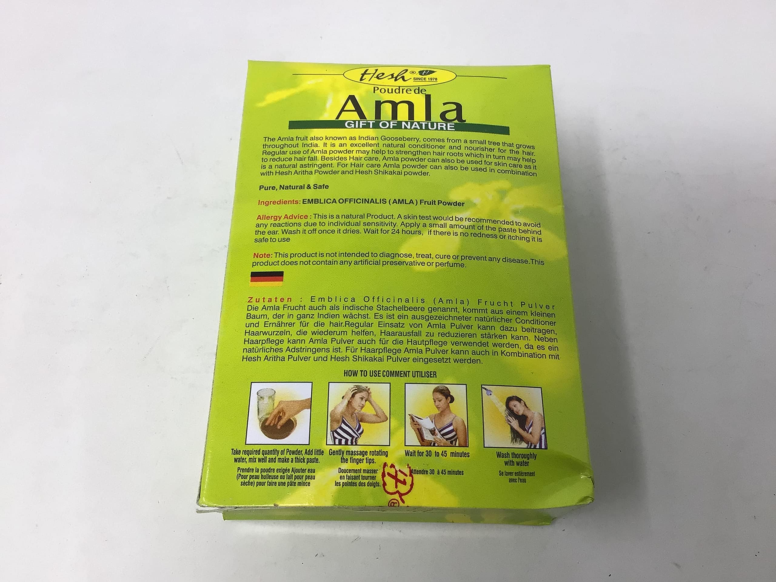Hesh Pharma Amla Aplicación Máscara Cabello: tratamiento suave para cabello oscuro