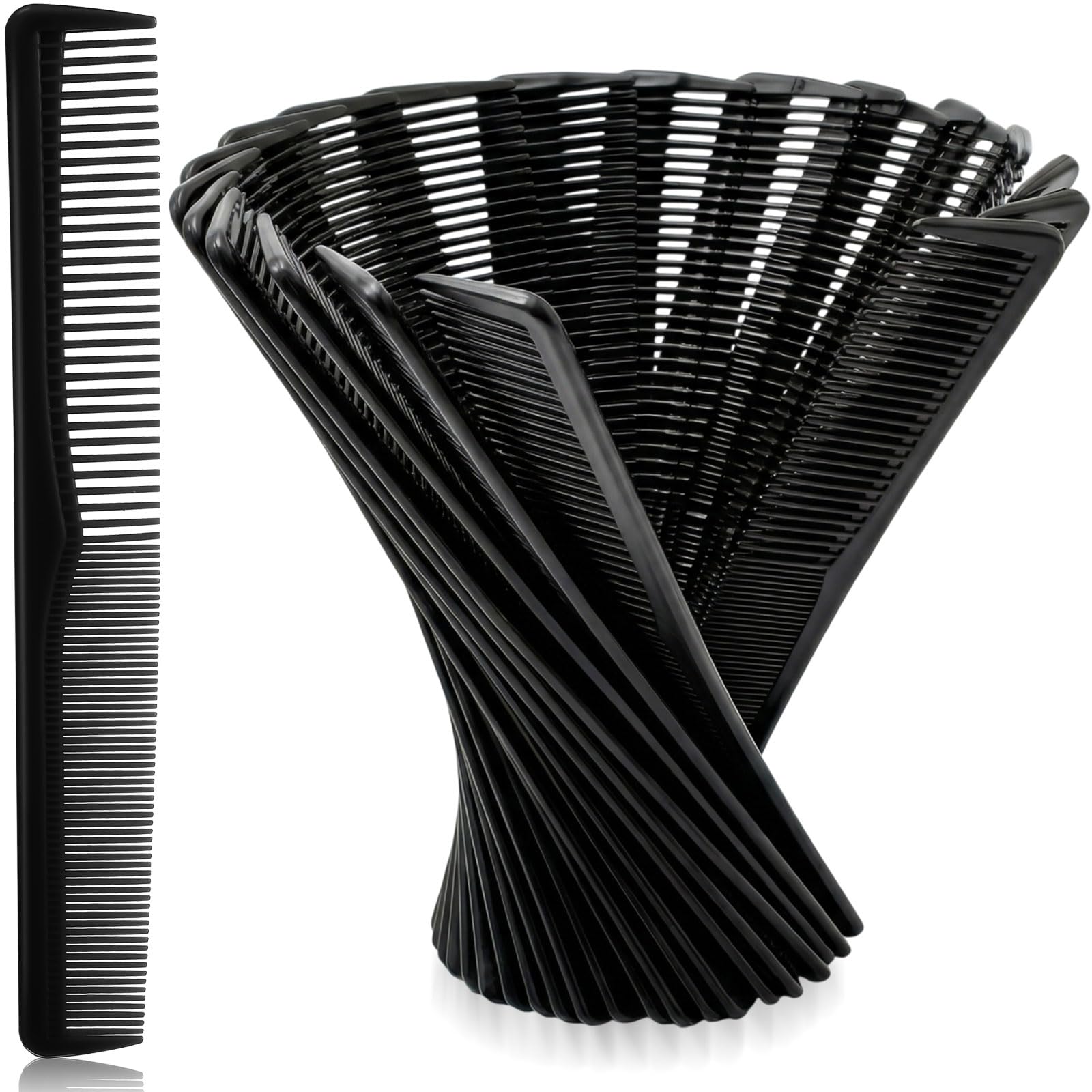 HESTYA peine cabello carbono 7 pulgadas 36 unidades, ideal para uso diario en casa o salón.