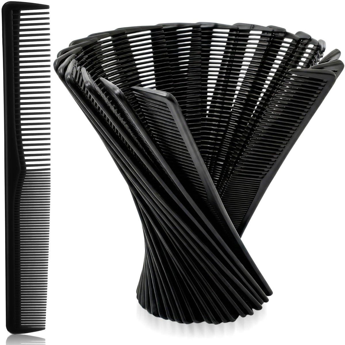 HESTYA peine cabello carbono 7 pulgadas 36 unidades, ideal para uso diario en casa o salón.