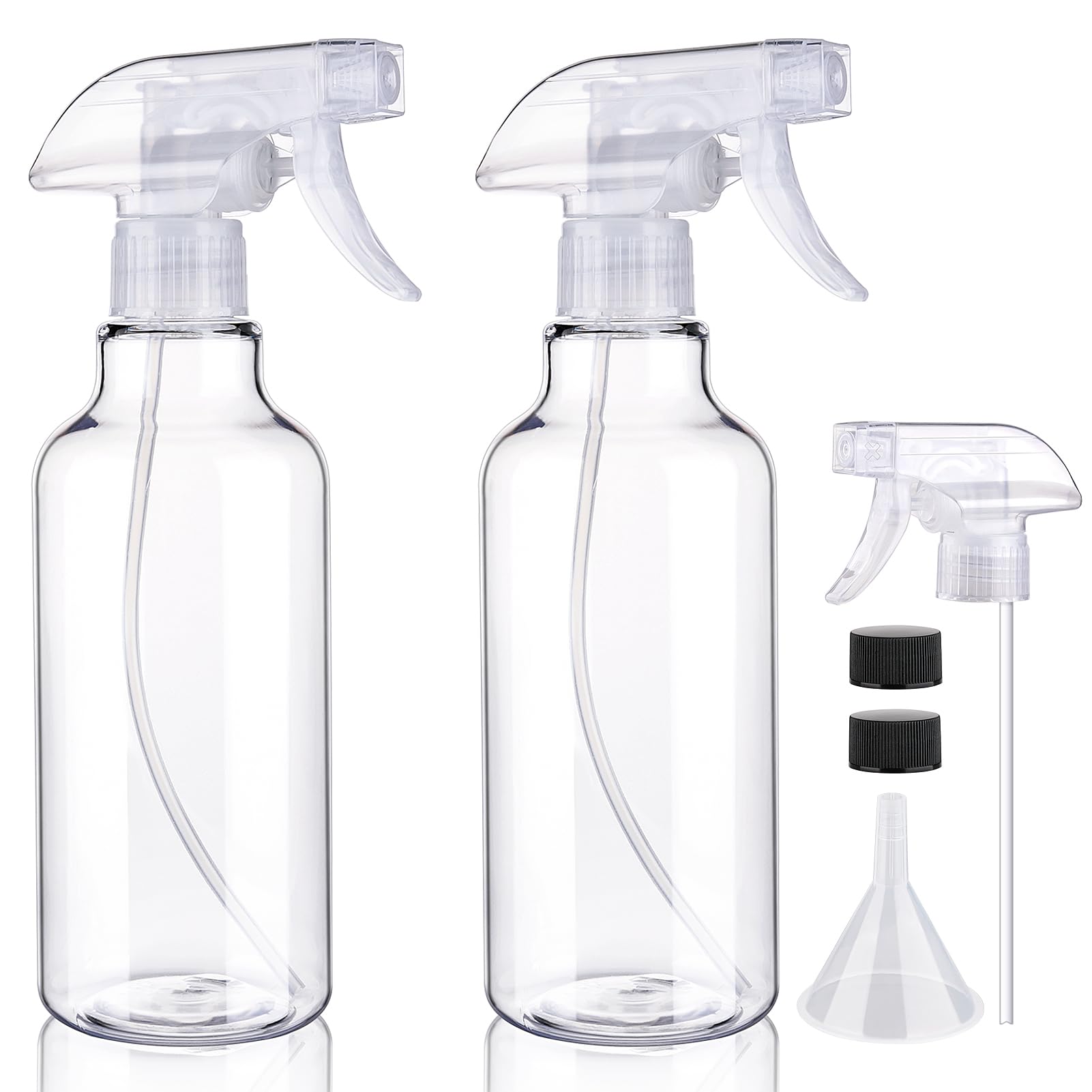 Hethyo botellas atomizador plástico 500 ml, claridad, ideal para soluciones de limpieza.