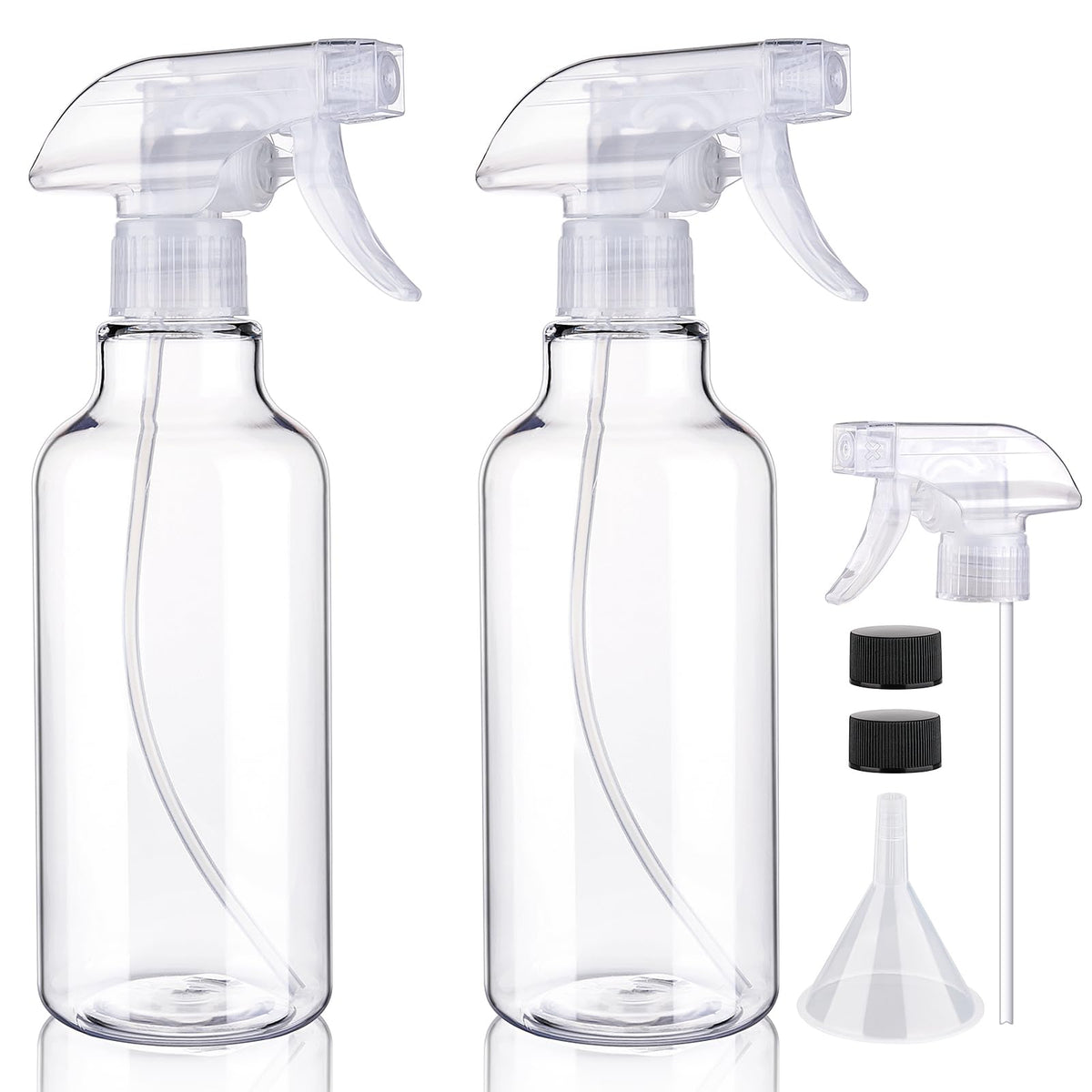 Hethyo botellas atomizador plástico 500 ml, claridad, ideal para soluciones de limpieza.