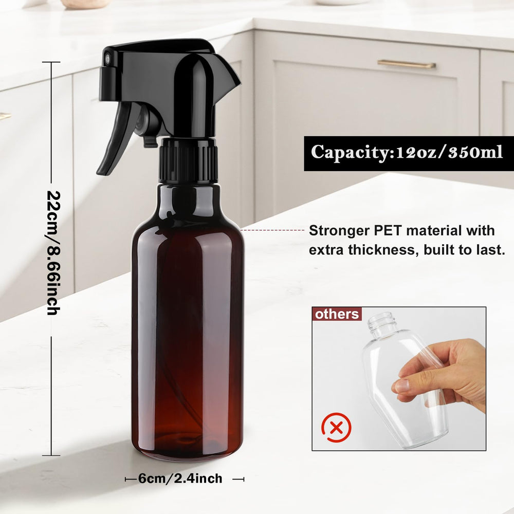 Hethyo atomizadora plástico 12oz, uso doméstico, ideal para plantas y cabello.