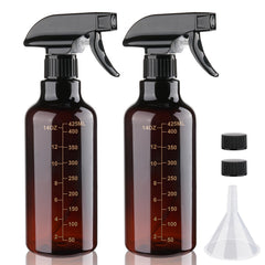 Botella Hethyo de pulverización ámbar con rociador para soluciones de limpieza