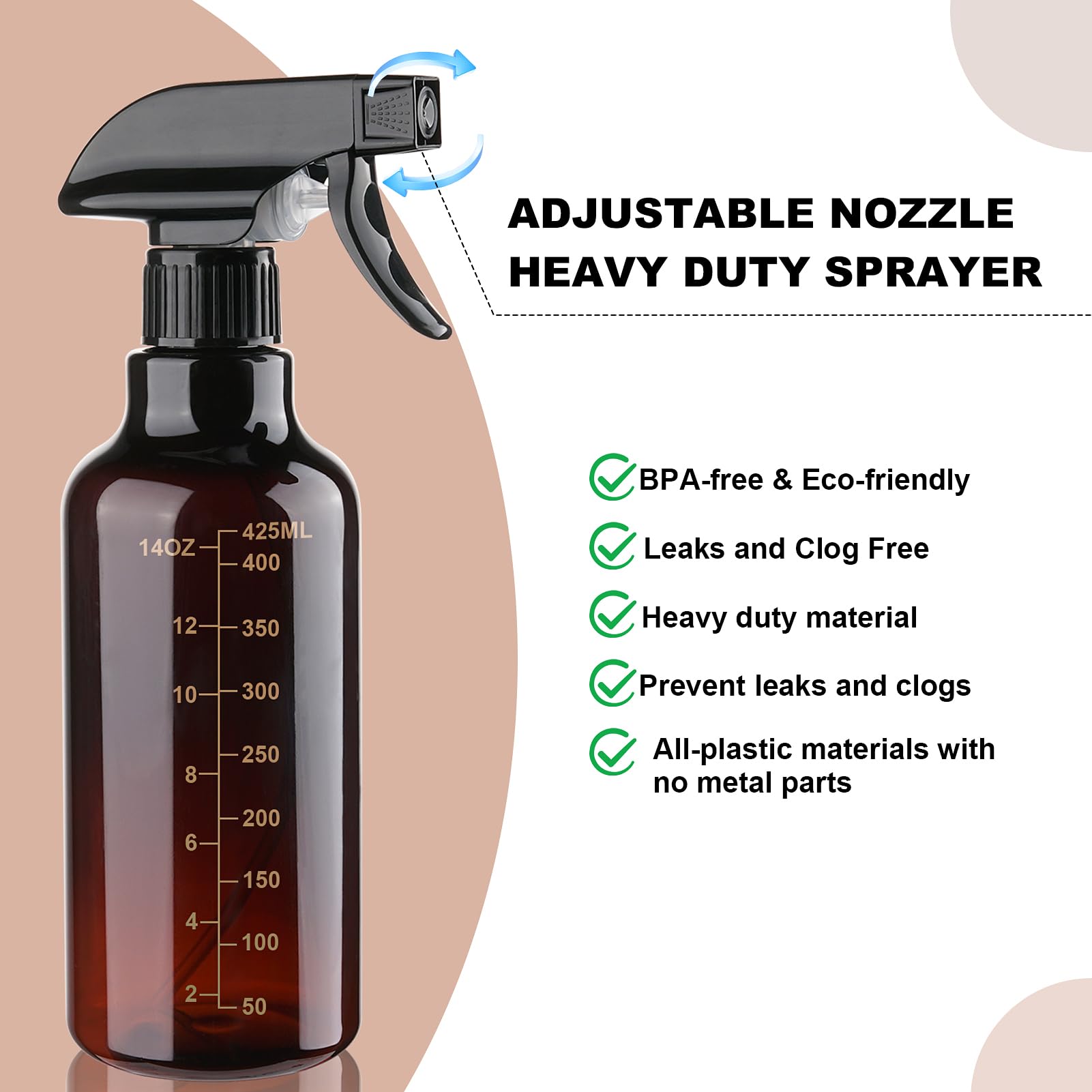 Gatillo de spray ergonómico Hethyo para rociar con comodidad