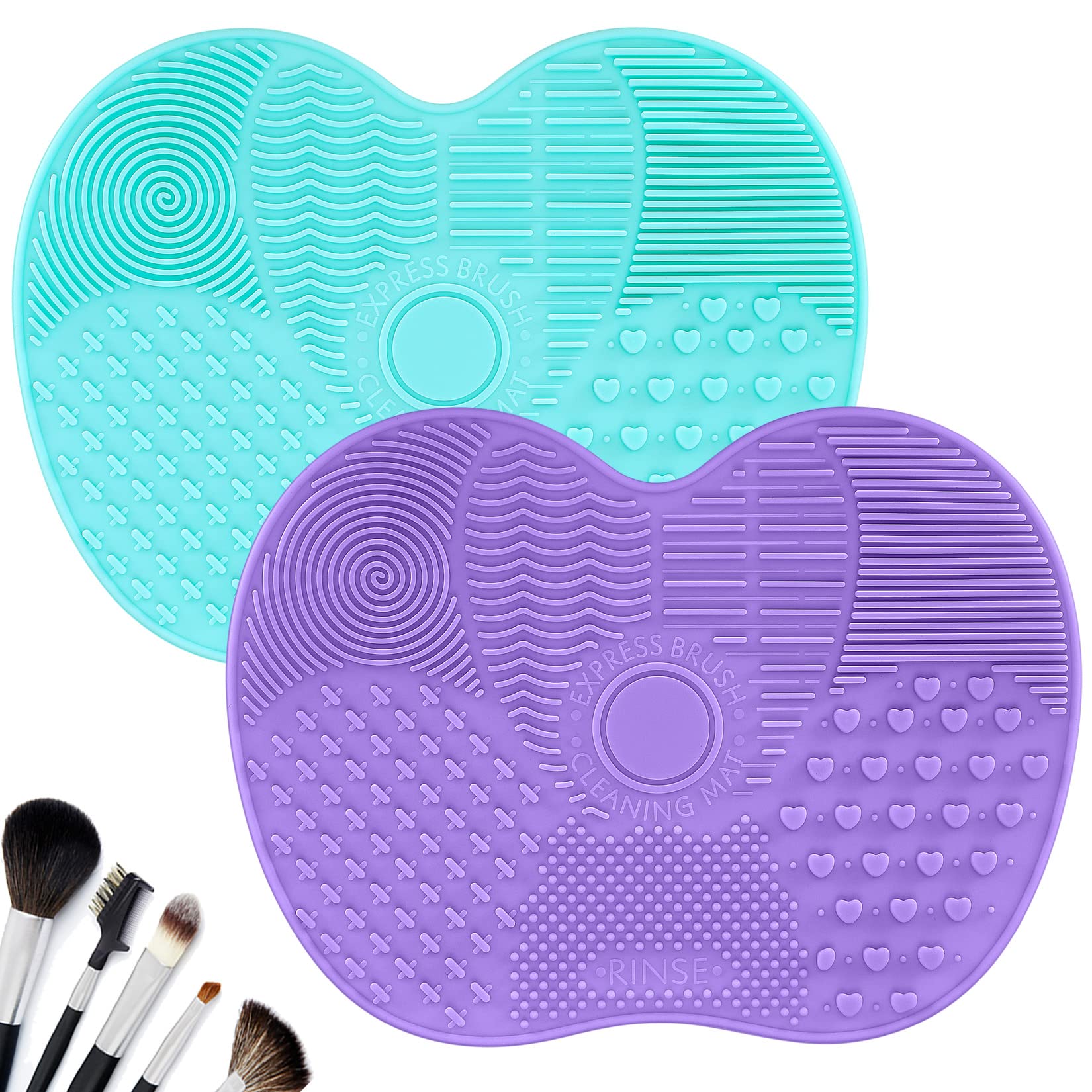 HexinYigjly alfombrilla de silicona verde para limpieza suave de brochas