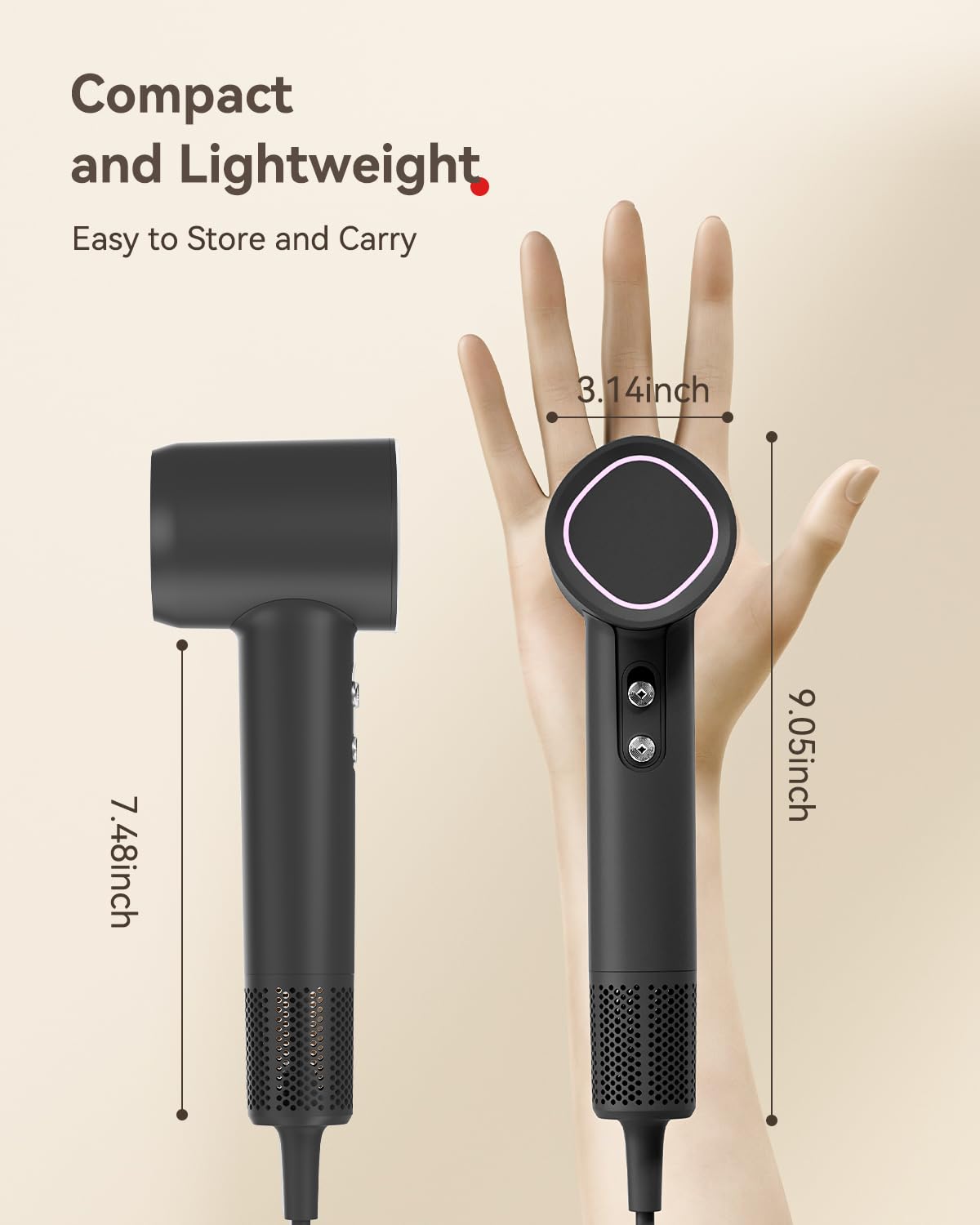 Hextek secador de pelo con difusor para rizos con definición y movimiento natural.