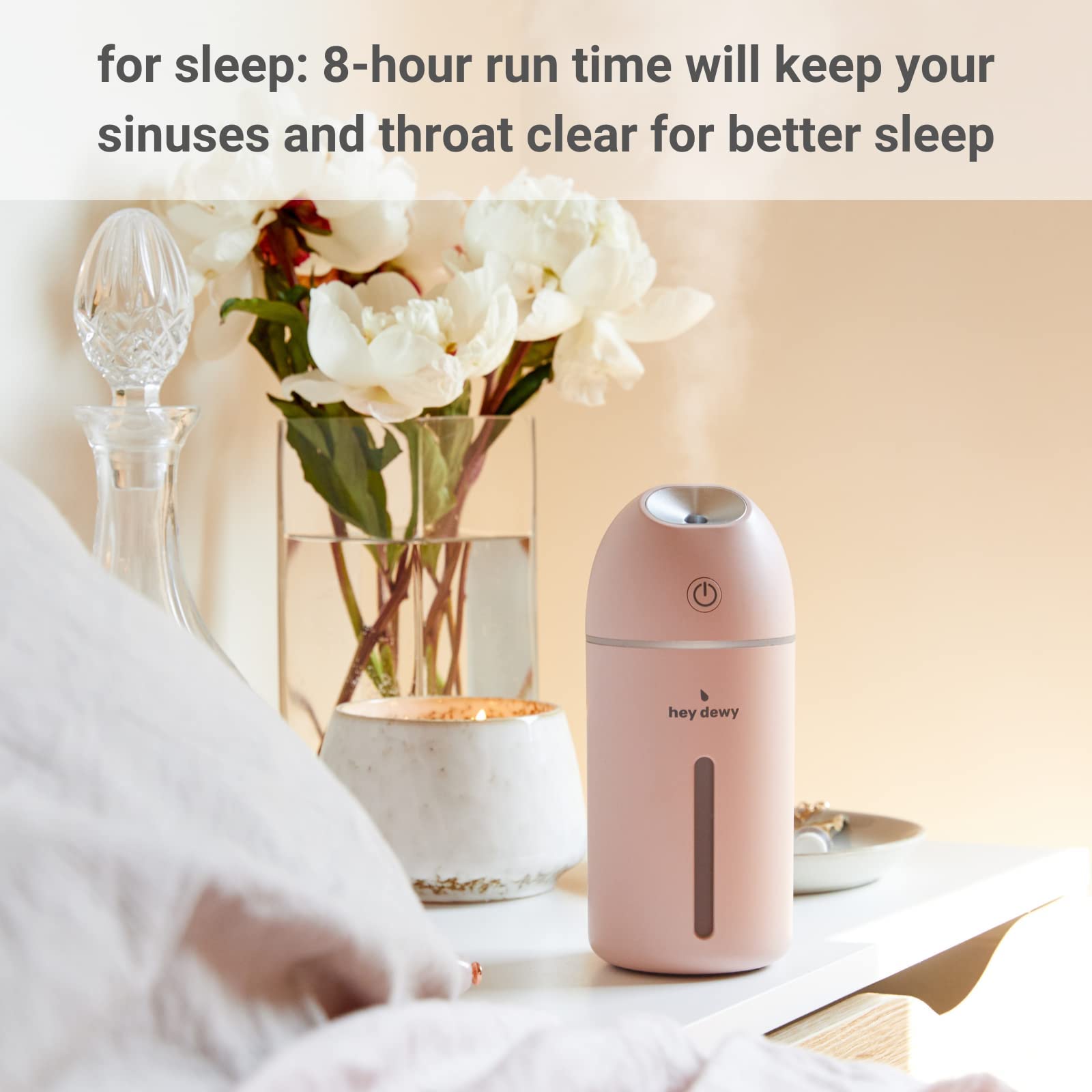 Hey Dewy autonomía de ocho horas: ideal para trabajar, dormir o viajar.