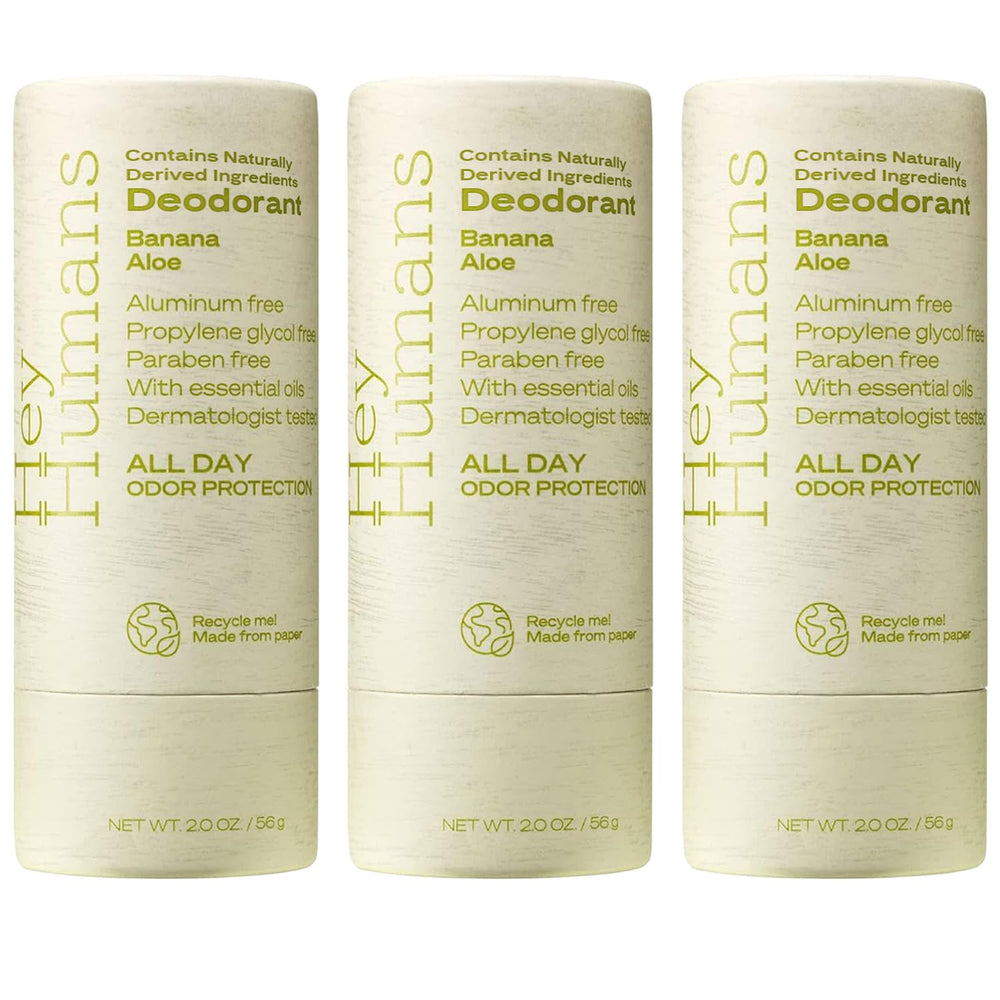 Hey Humans Déodorant banane-aloe: bouteille prête à une application rafraîchissante