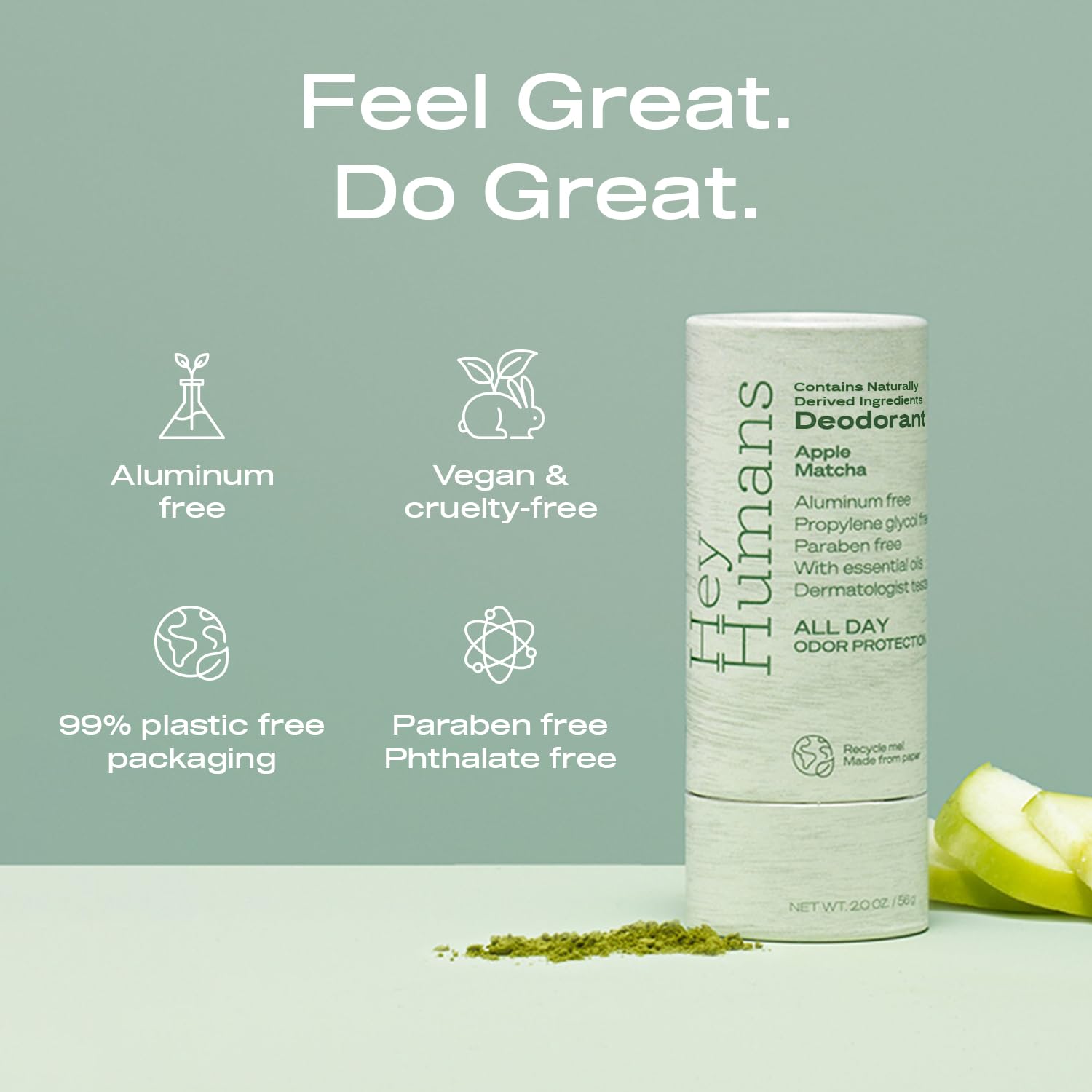 Hey Humans ingredientes naturales destacan para una experiencia fresca y suave.