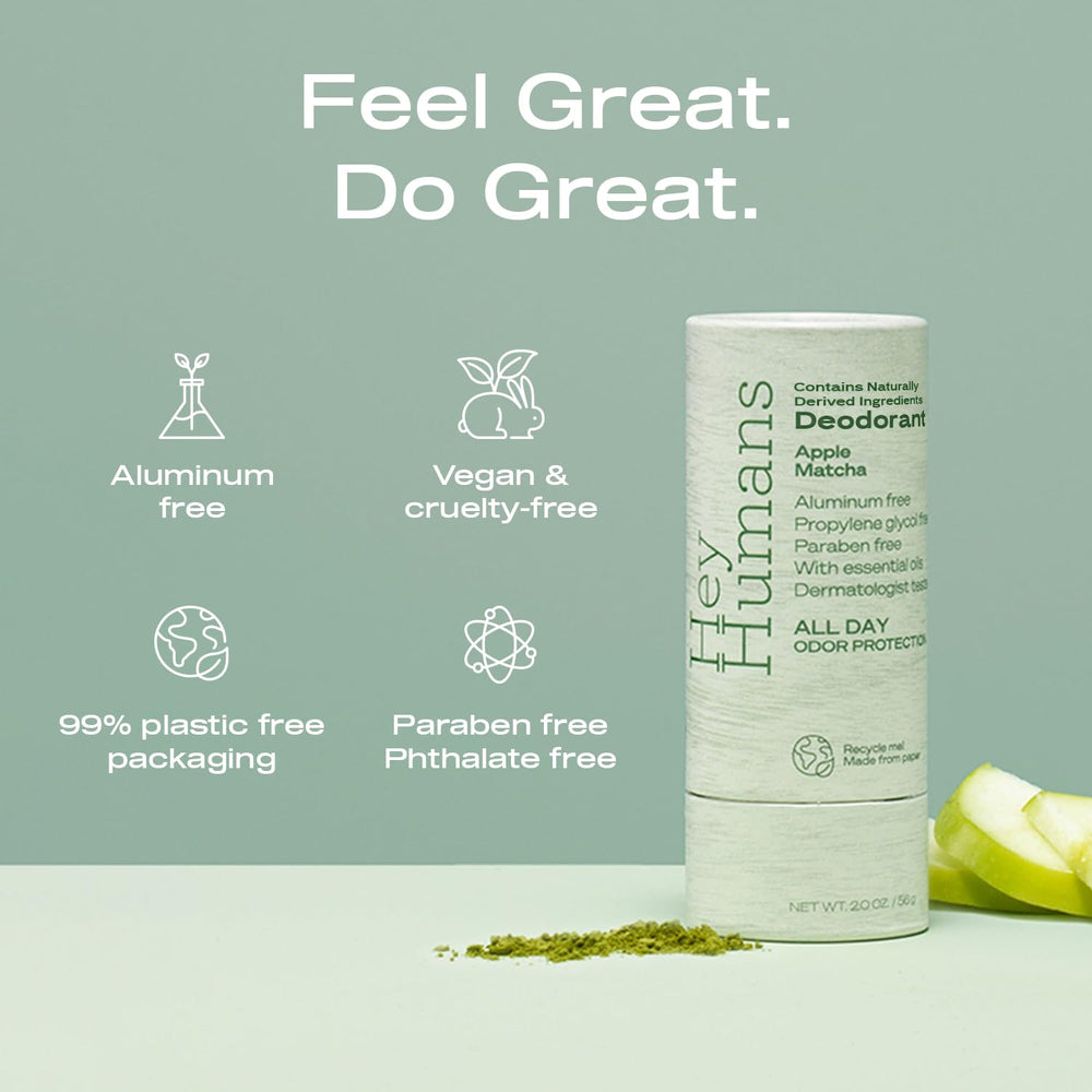 Hey Humans ingredientes naturales destacan para una experiencia fresca y suave.