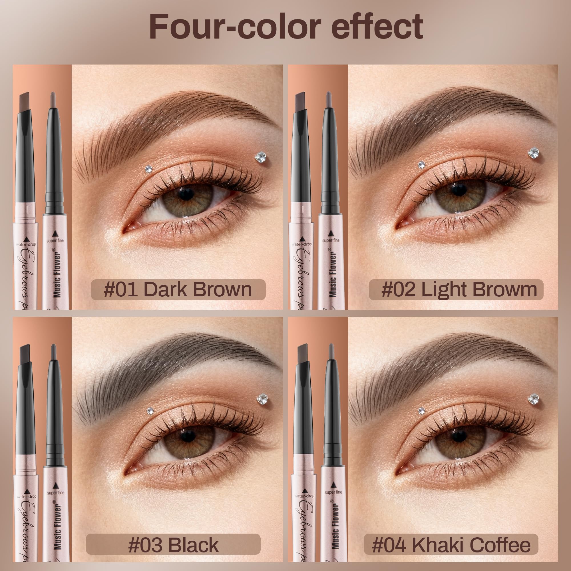 HeyBeauty cepillo espoolie para peinar y definir las cejas.