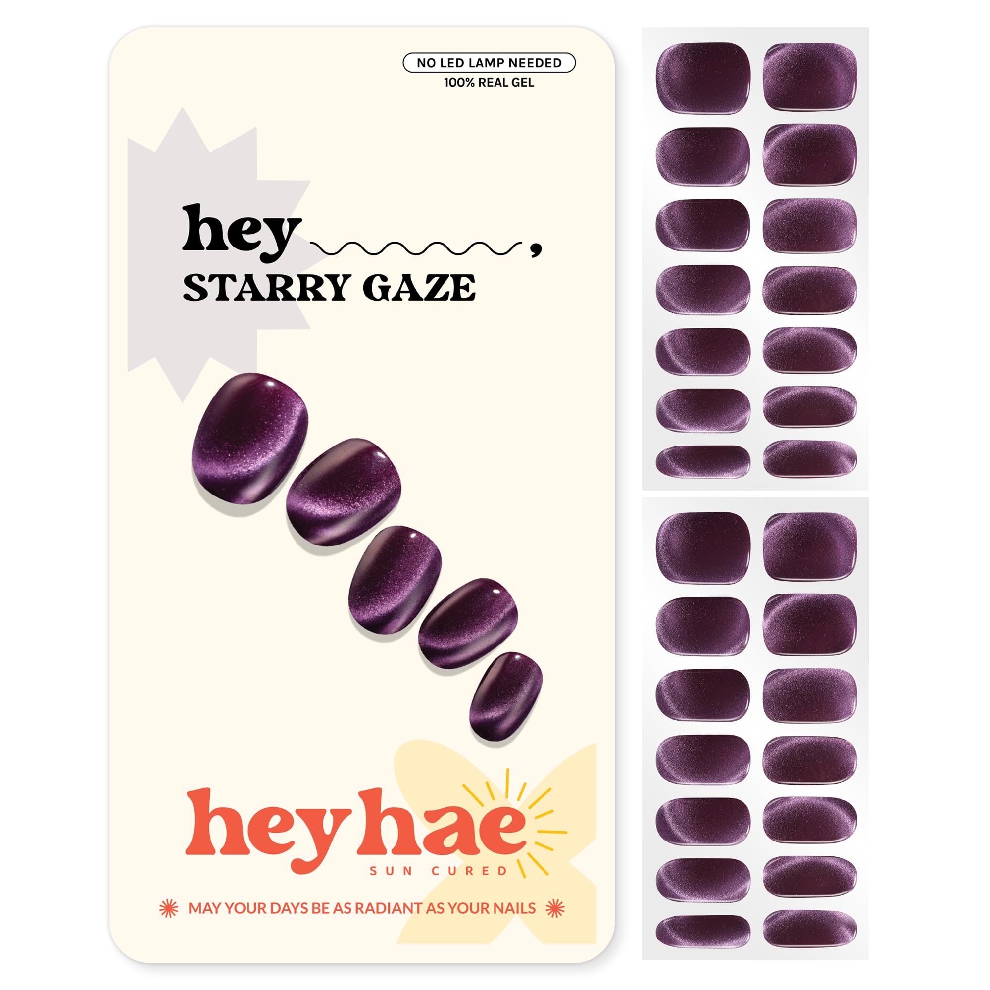 Heyhae, efecto ojo gato en gel semicurado para uñas radiantes.