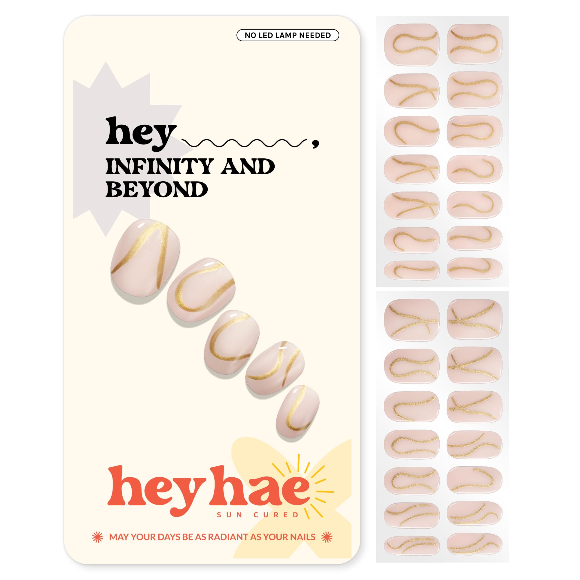 Heyhae: paquete de láminas gel semicurado en rosa base para uñas limpias y elegantes.