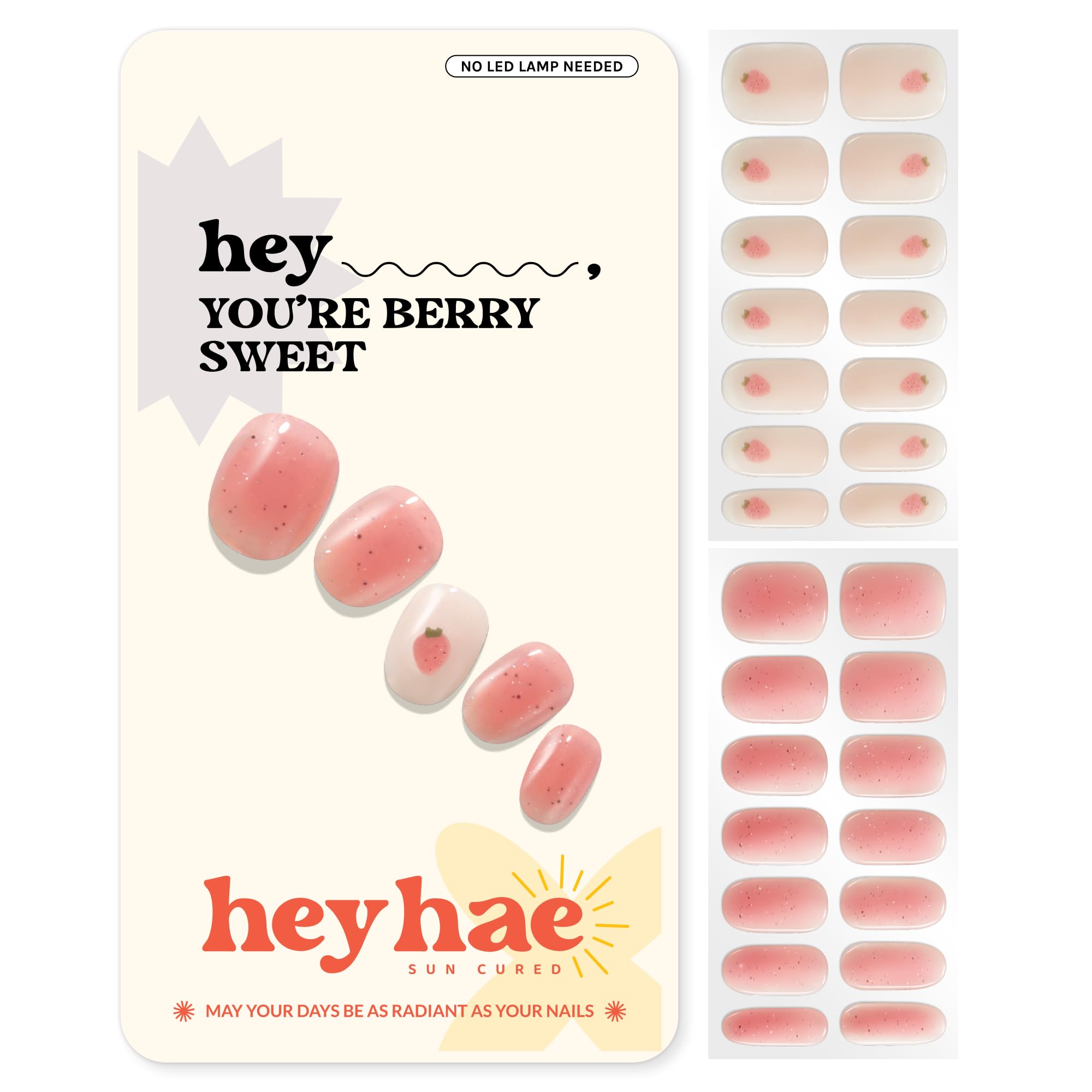 Heyhae tiras gel semicurado rosa primavera para un acabado de salón en casa