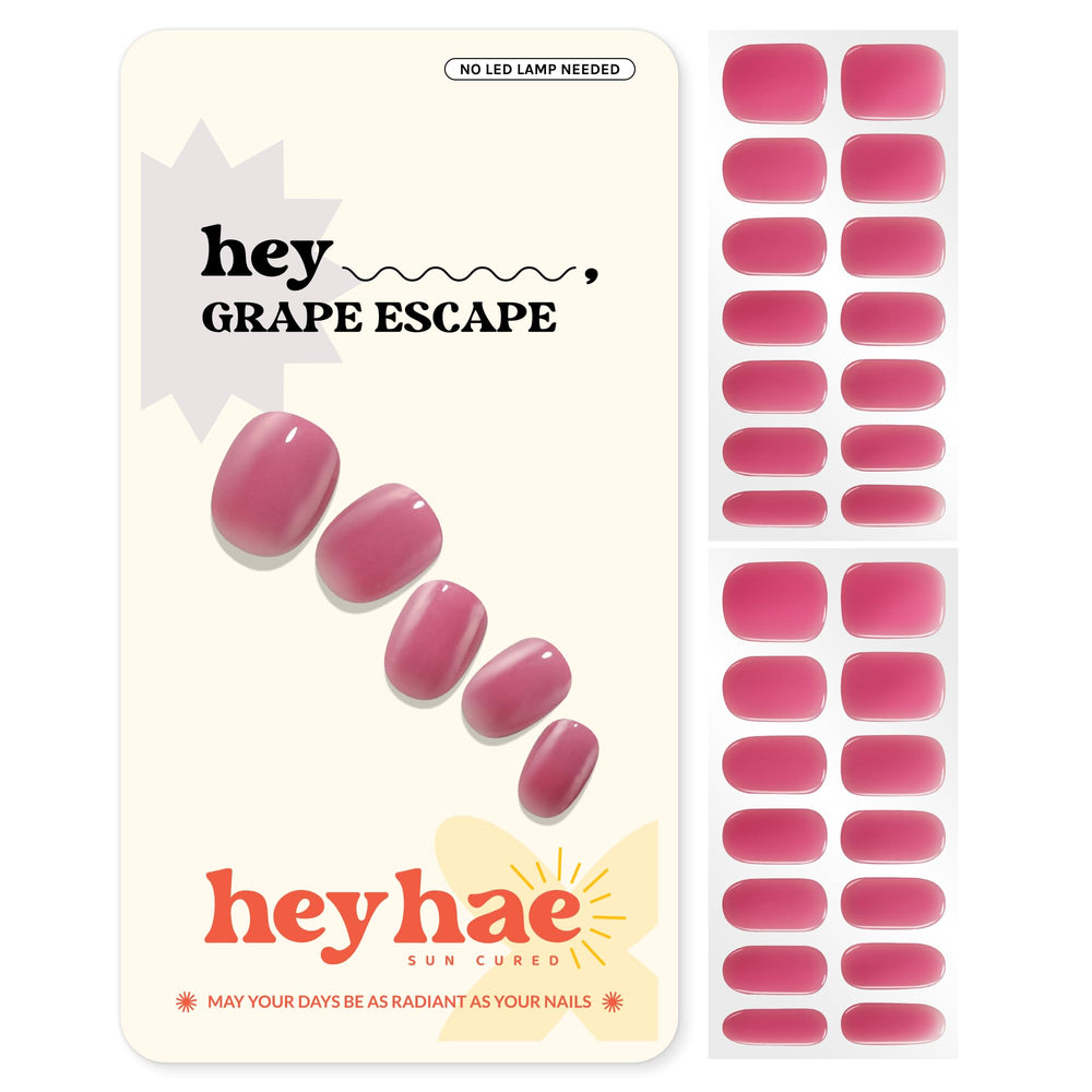 Heyhae tiras de uñas gel semicuradas en rojo verano para manicura duradera.