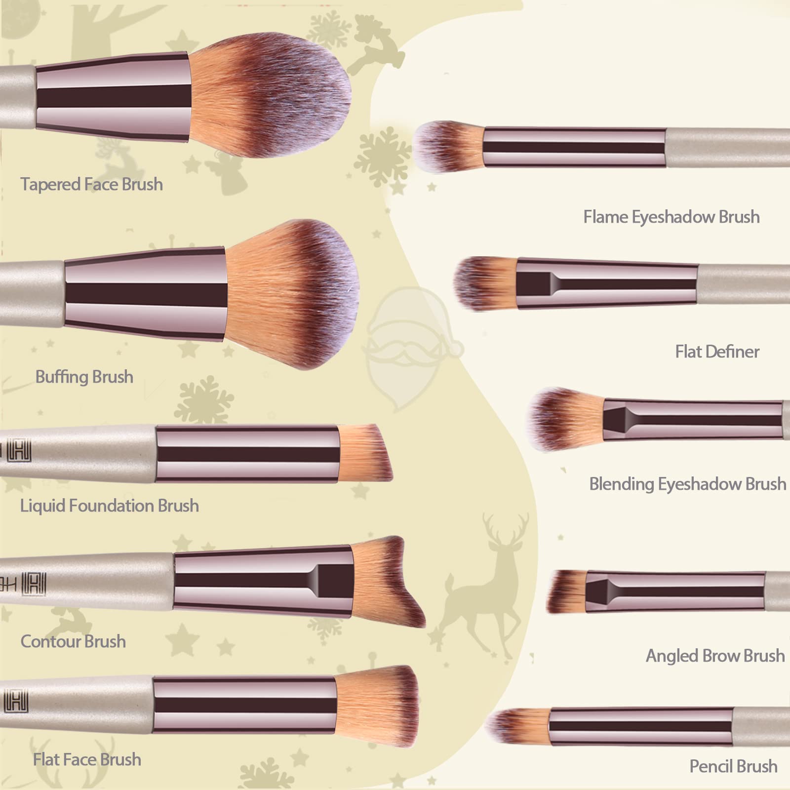 Pinceles de ojos HEYMKGO para sombras, precisión y difuminado suave.