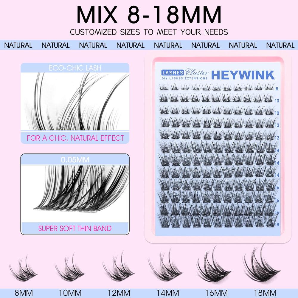 HEYWINK clusters-band-negra-fina: definición sutil y aspecto natural.