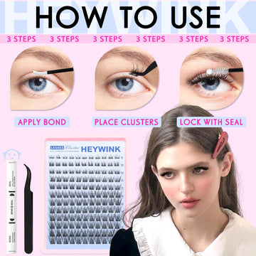 HEYWINK kit-diy-extensiones-pestanas-uso-diario ofrece resultado equilibrado.