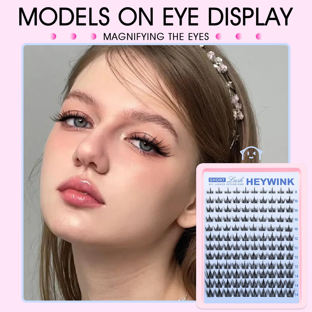 HEYWINK Manga Lash Clusters 8-14 mm CC para look de muñeca definido