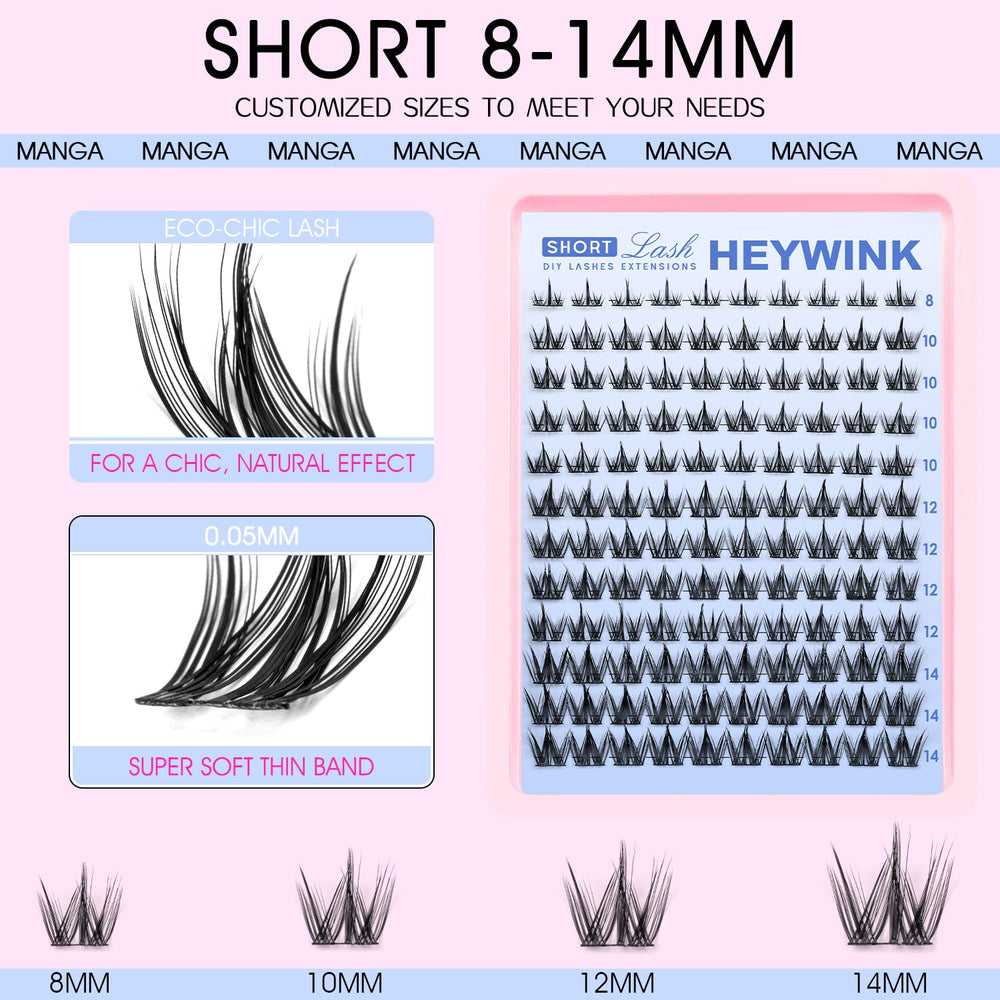 HEYWINK Manga Lash Clusters Bond y Sellador para fijar clústeres con duración