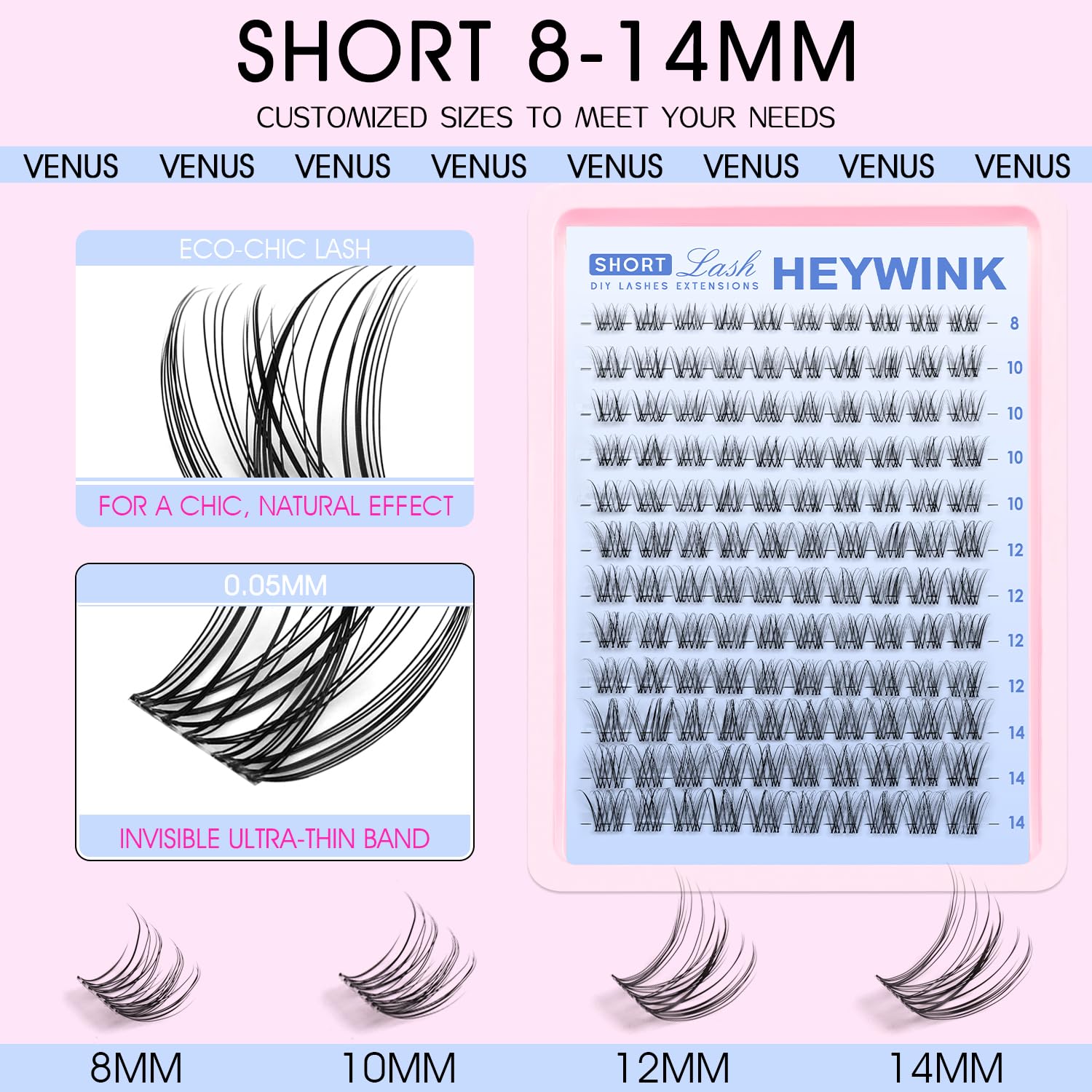 Heywink Venus Kit Corto: detalle de racimos para un aspecto natural.
