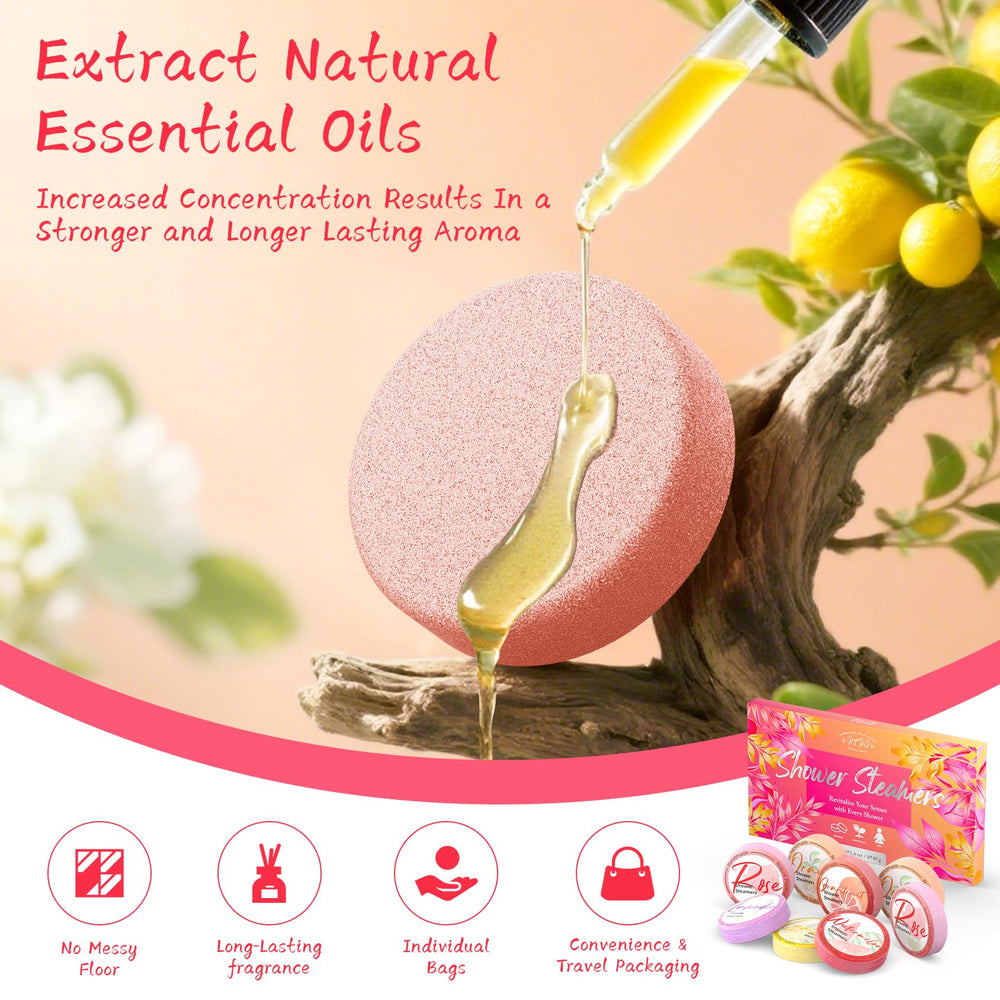 HFHO pastilla de vapor para ducha naranja, aroma brillante que anima la ducha