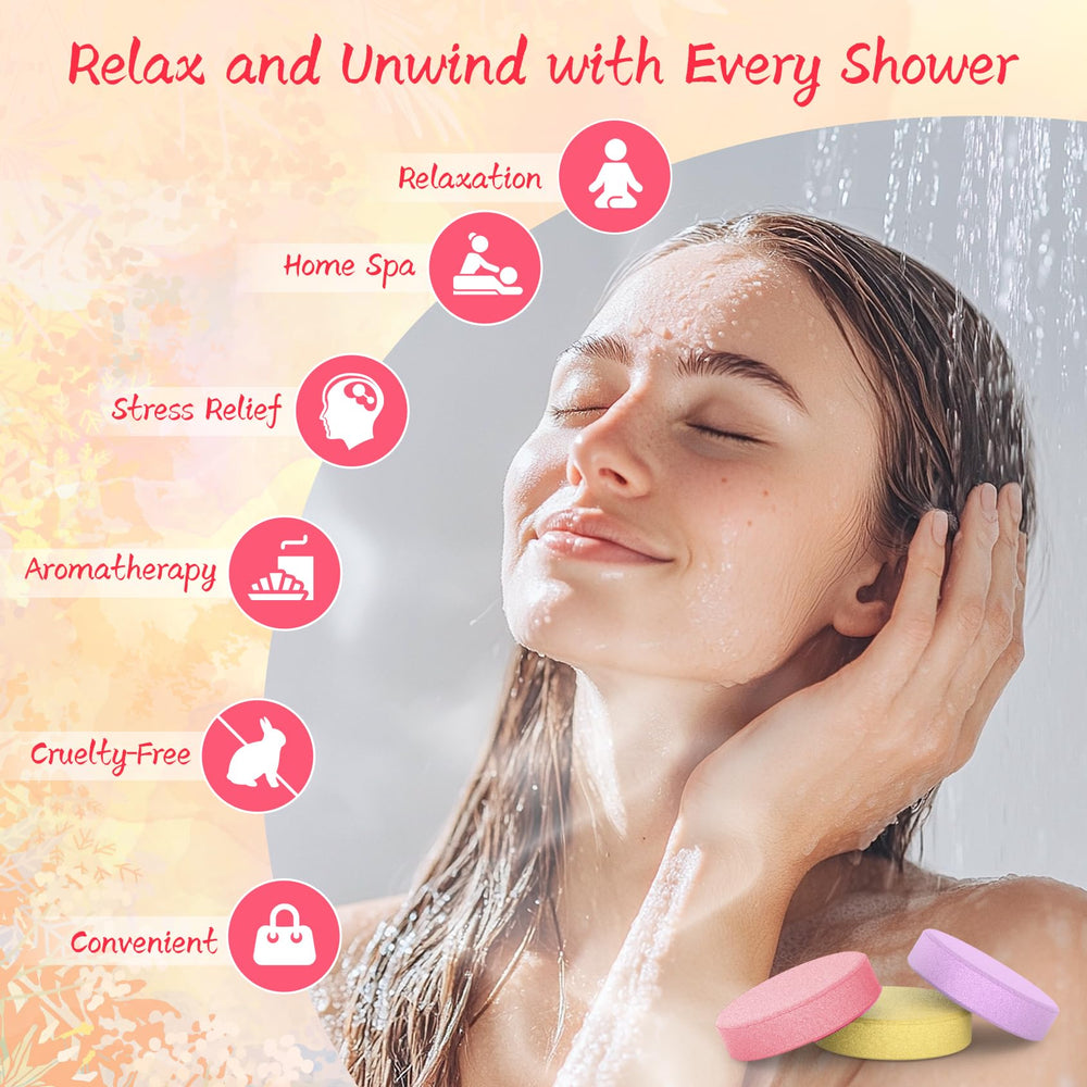 HFHO pastilla de vapor para ducha rosa, relajación suave tras la ducha