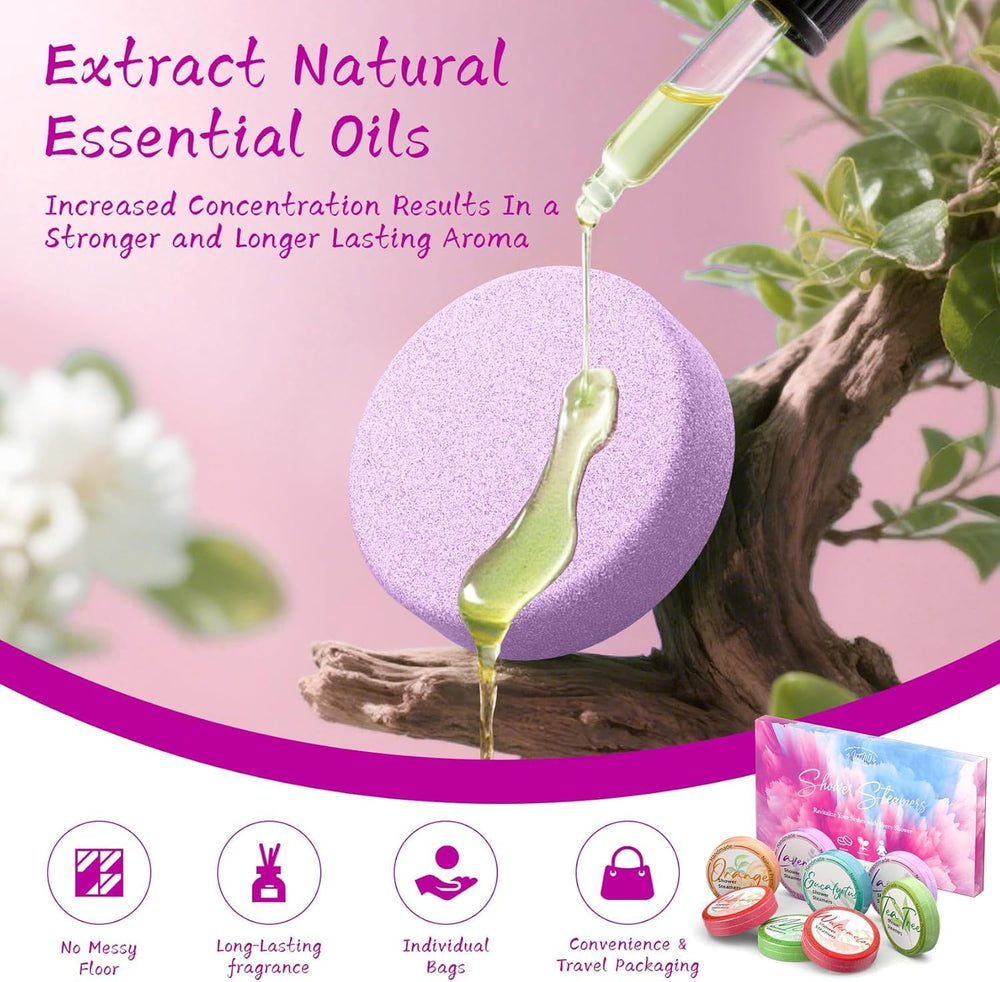 HFHO Shower Steamer Eucalipto: aroma vigorizante para despejar la mente.