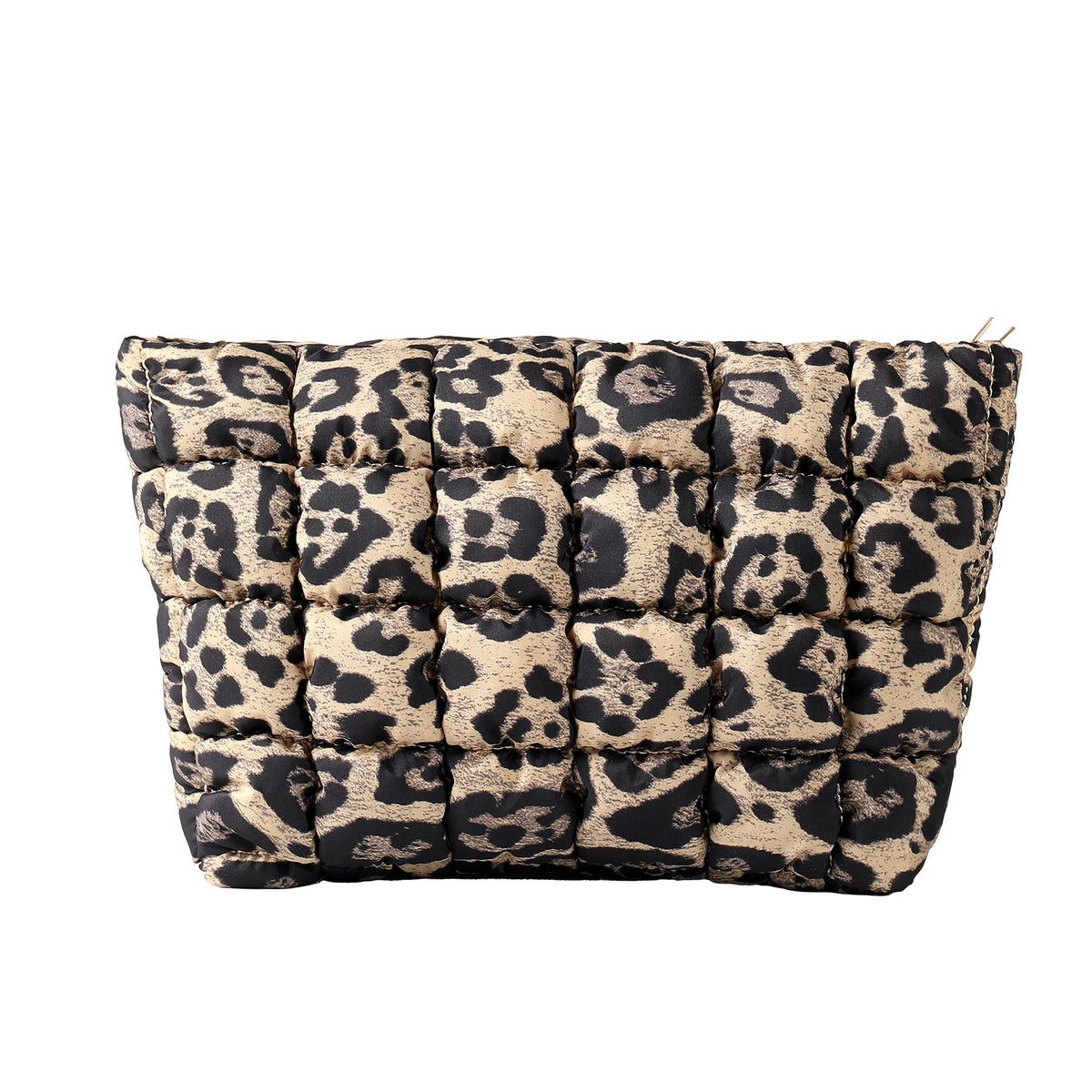 Bolso HFLZBRO acolchado marrón leopardo para viajar con estilo.