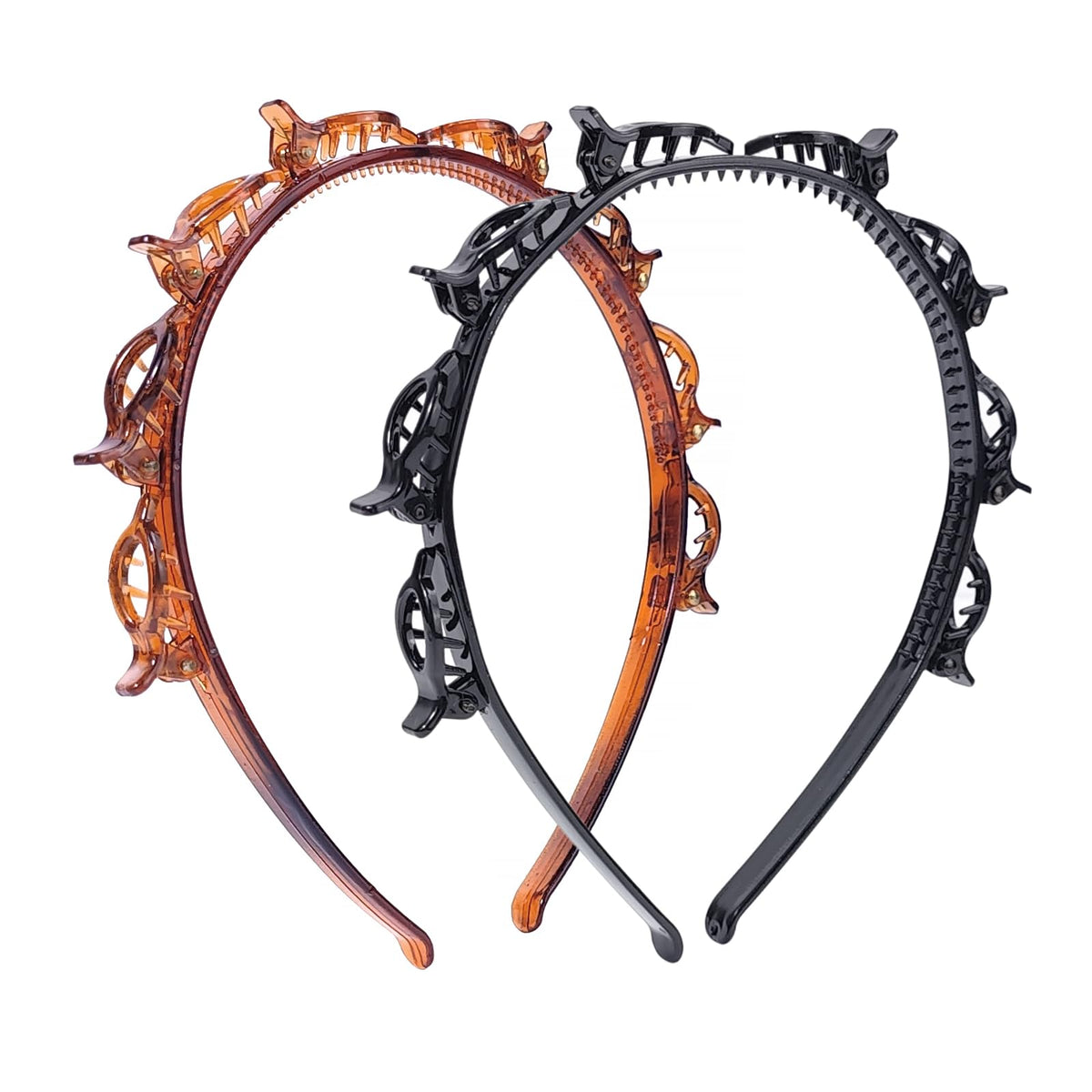 HFZRZFH diadema con 8 mini clips negros para flequillos, fijación rápida.