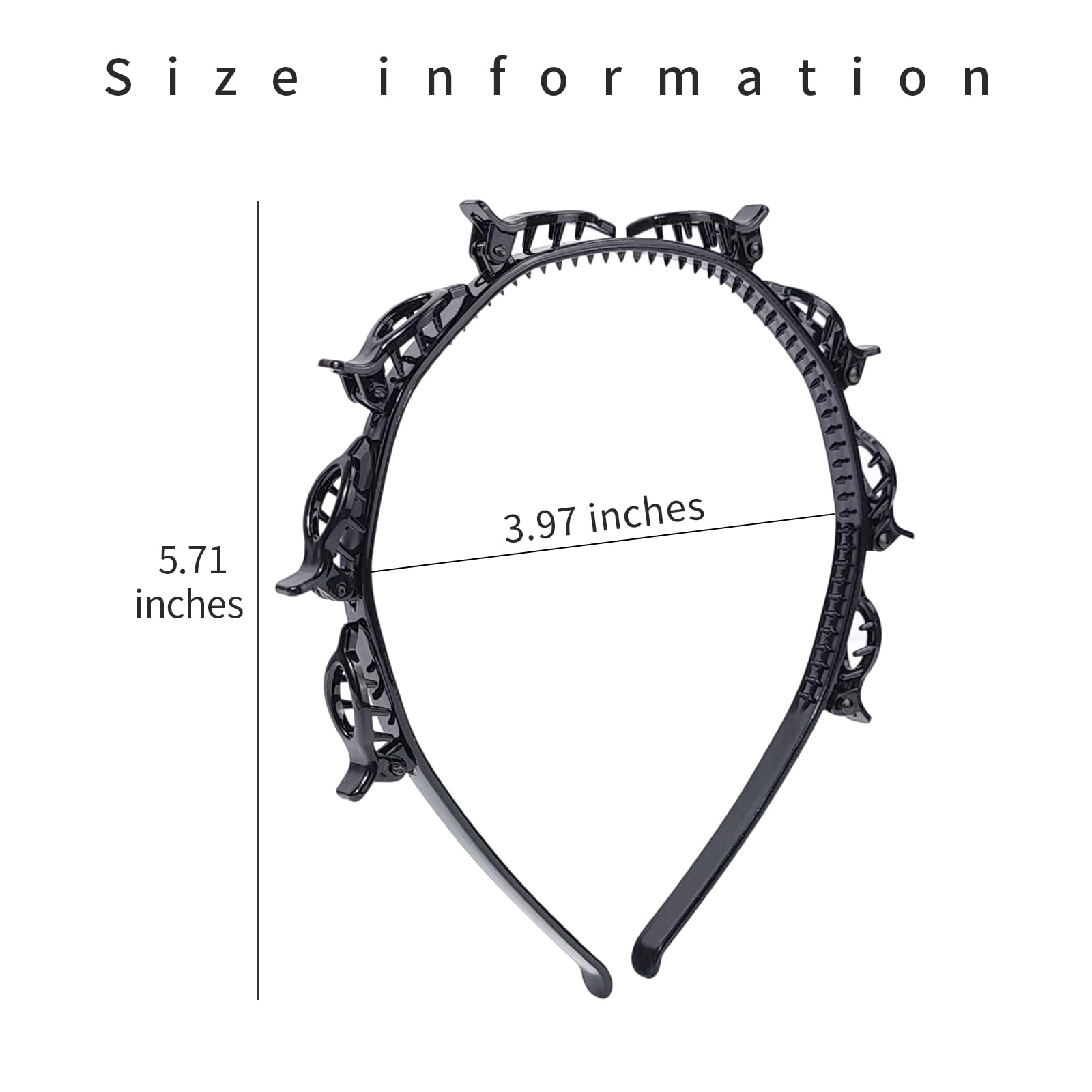 HFZRZFH diadema para deporte negro, mantiene el cabello ordenado.