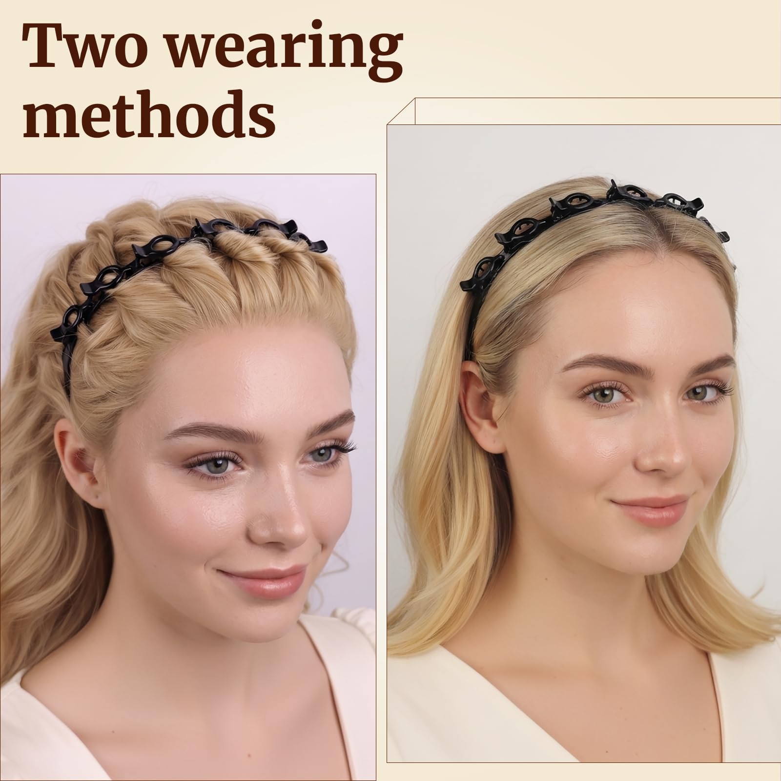 HFZRZFH regalo diadema retro negro, regalo práctico para amantes del estilo.