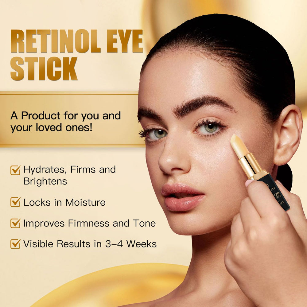 HGTG contorno de ojos con retinol: barra aplicadora que facilita la rutina.