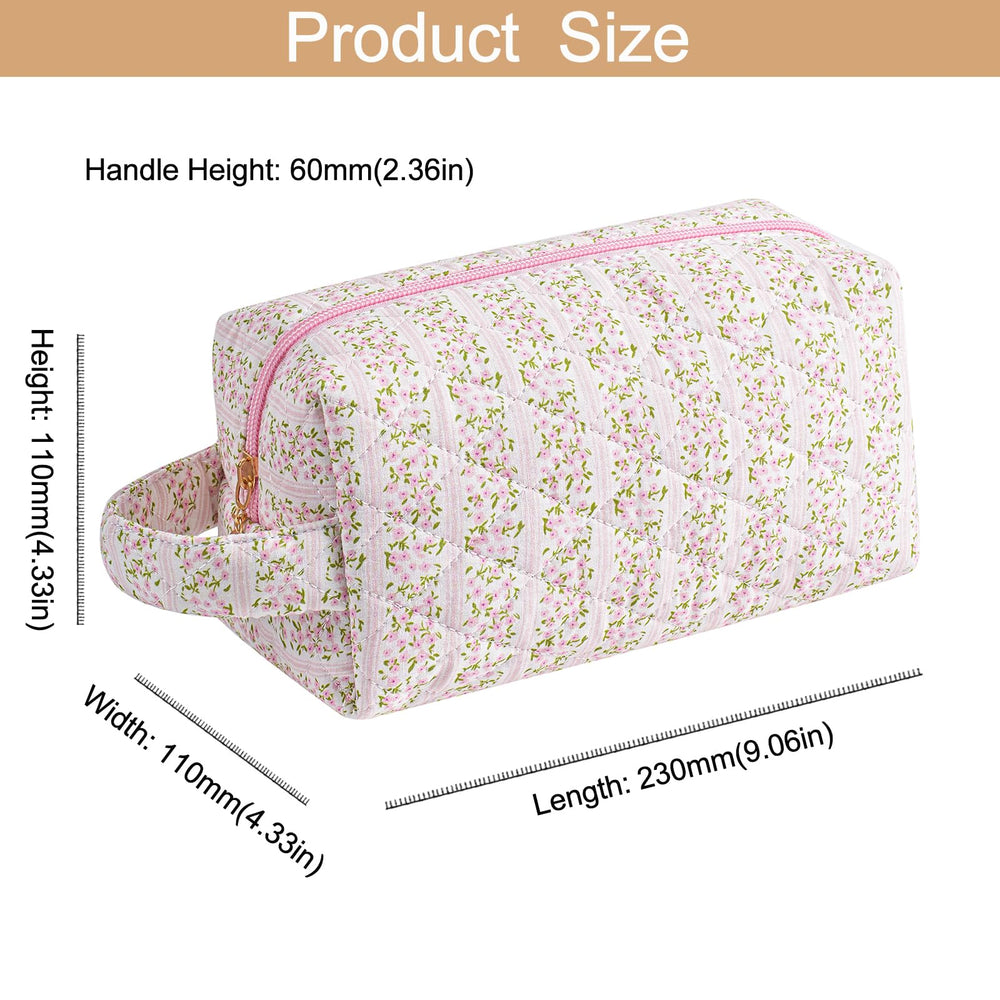 HHQQWZ Bolsa maquillaje uso diario, compacta y organizada para tu rutina.