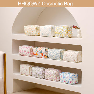 HHQQWZ bolso maquillaje con cremallera segura y fácil de usar.