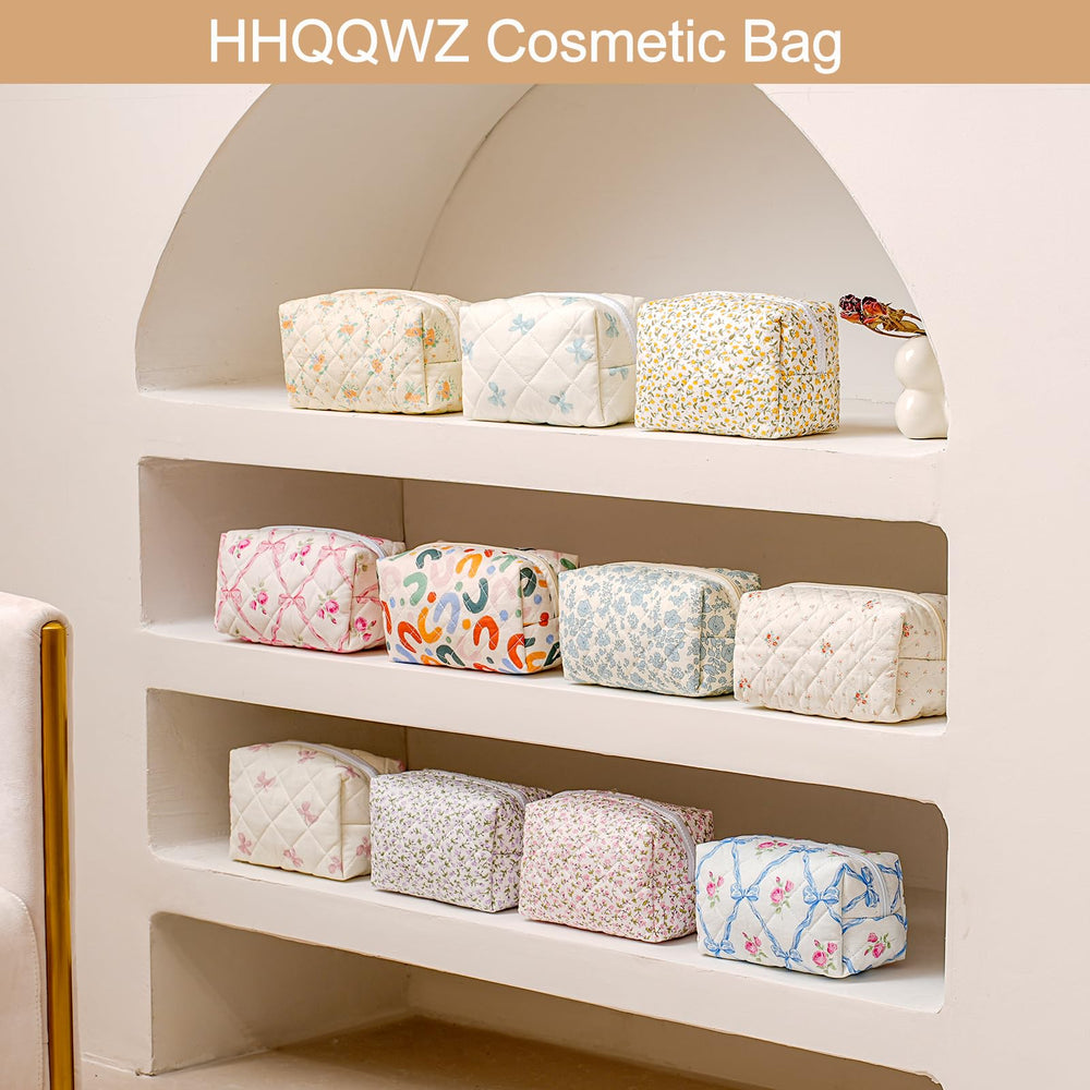 HHQQWZ bolso maquillaje con cremallera segura y fácil de usar.