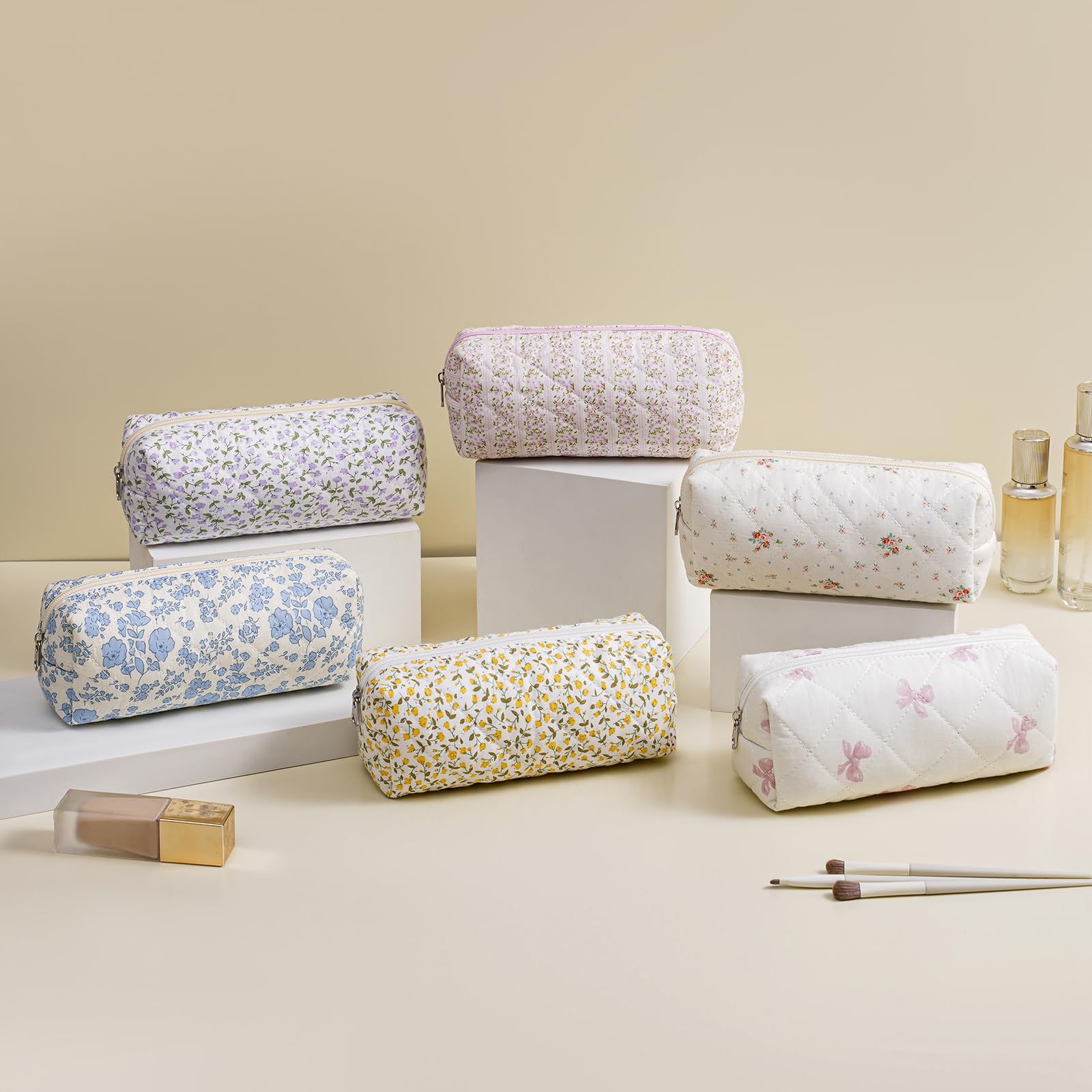 HHQQWZ capacidad amplia para brochas y cosméticos, perfecto para viajes.