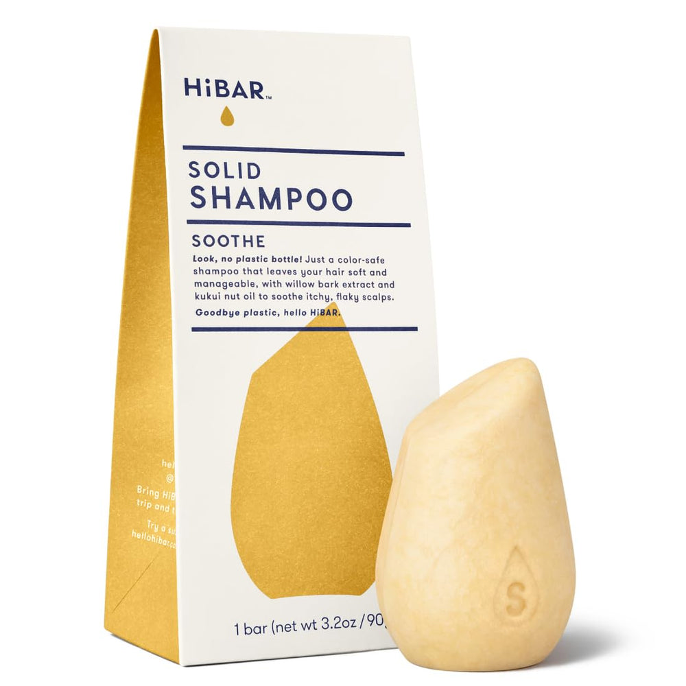 HIBAR barra de shampoo relajante para cabello, calma el cuero cabelludo y facilita el lavado