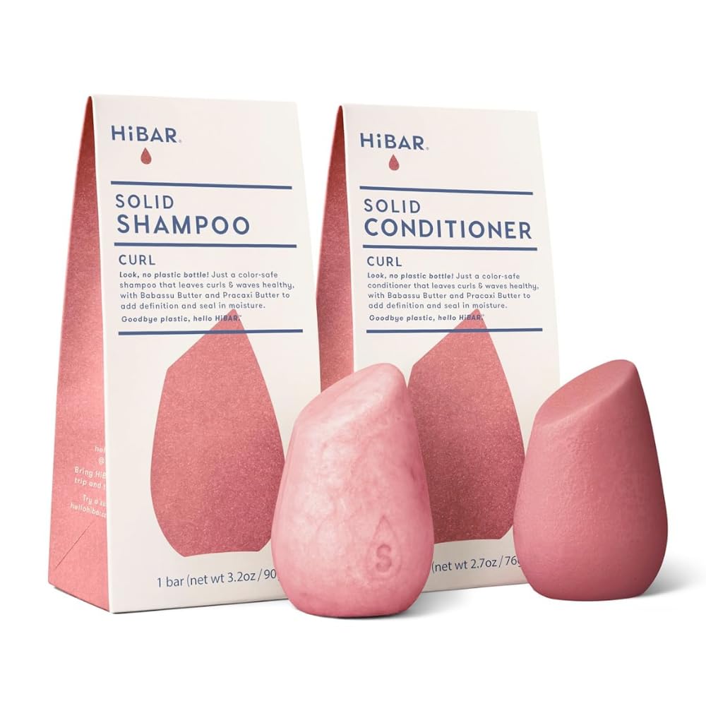 HiBAR champú curl sólido en barra, definición de rizos para uso diario