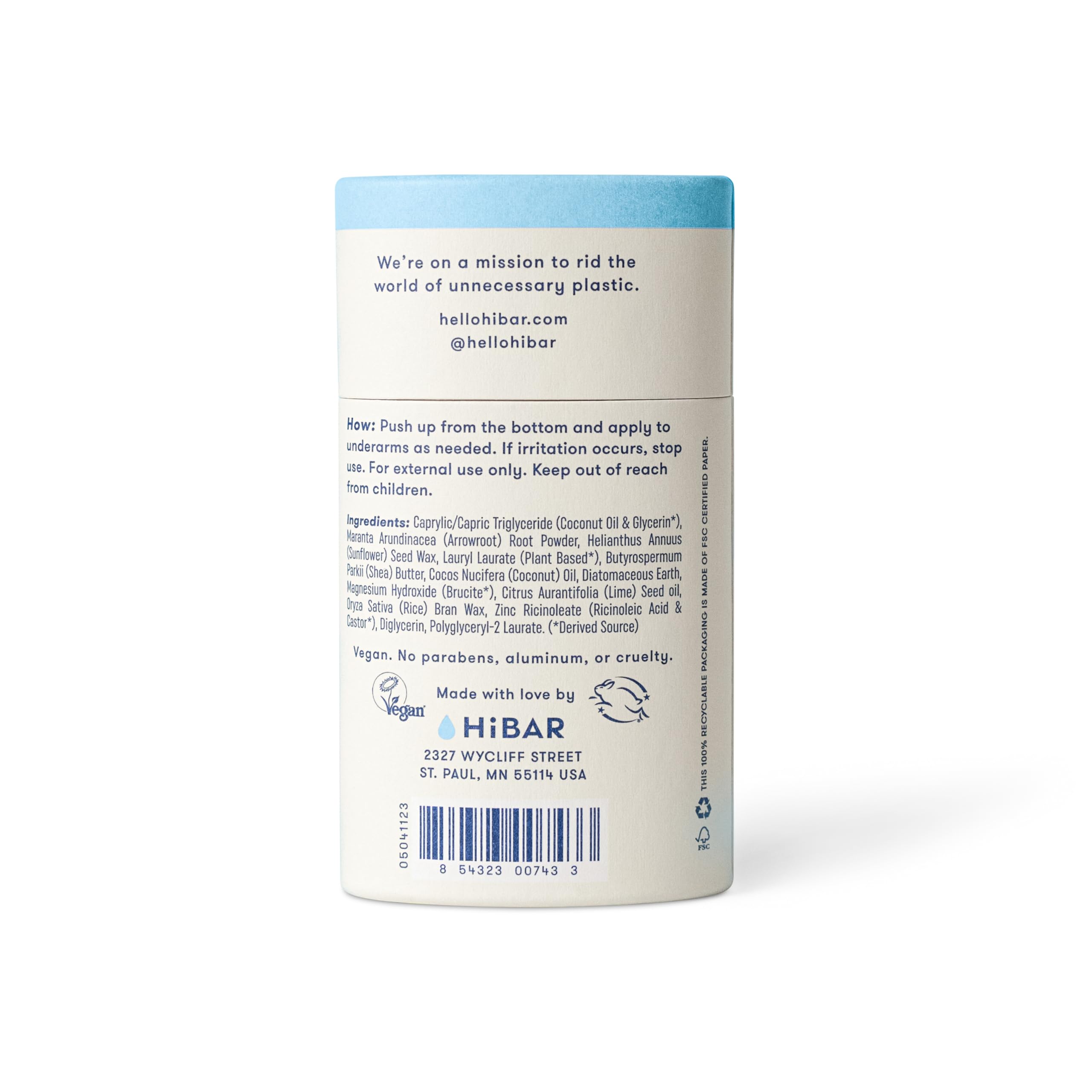 HiBAR envase reciclable y compostable para un cuidado sostenible.