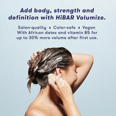 HIBAR Volumize bar on wet hair adds body.