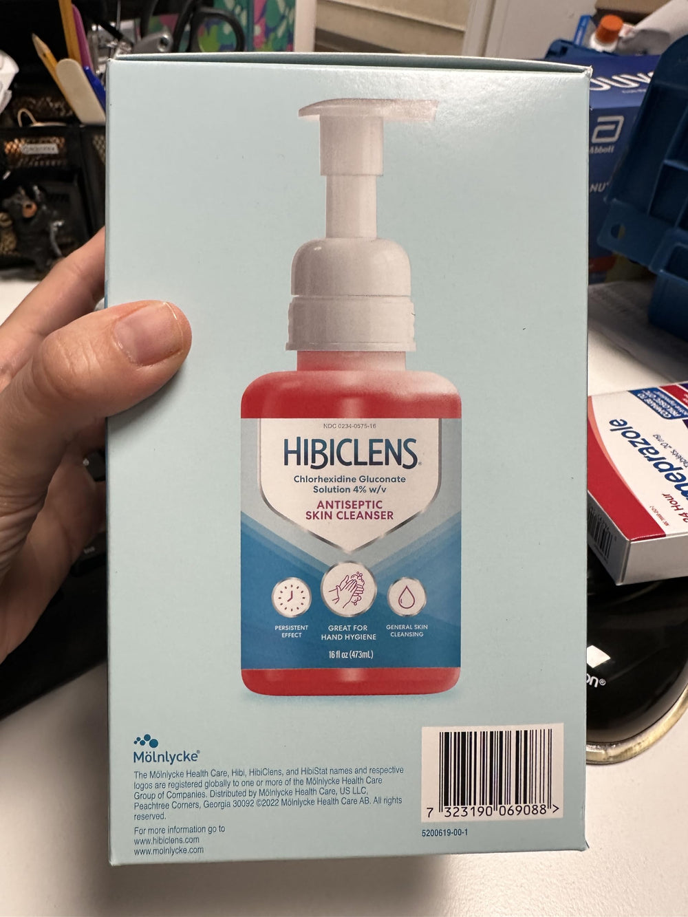 Hibiclens lavado de manos quirúrgico para entornos clínicos.