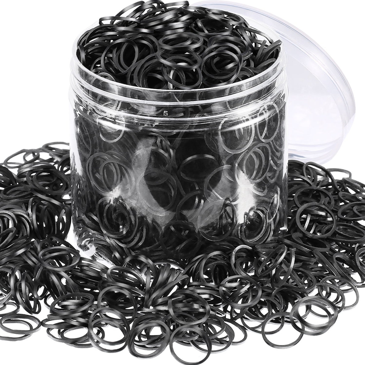 Banditas Hicarer pelo mini negro en caja, fácil almacenamiento y uso diario.