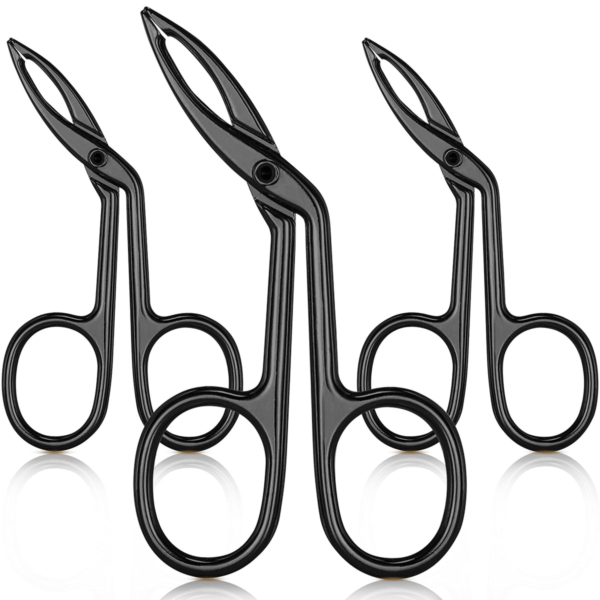 Tijeras Hicarer para cejas con punta recta, precisión para dar forma.
