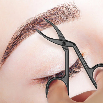 Hicarer tijeras cejas punta recta, portátil y ideal para kit de cuidado personal.