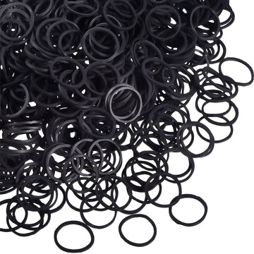 Cintas elásticas Hicarer mini negras para peinados duraderos.