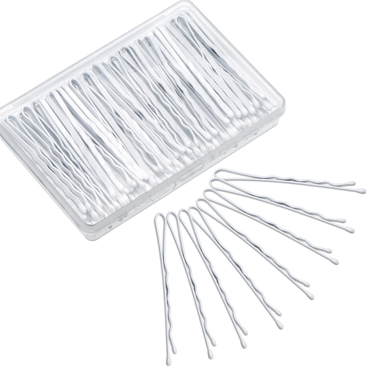 Pinzas para cabello Hicarer blancas de 2,2 pulgadas para fijar peinados con firmeza.