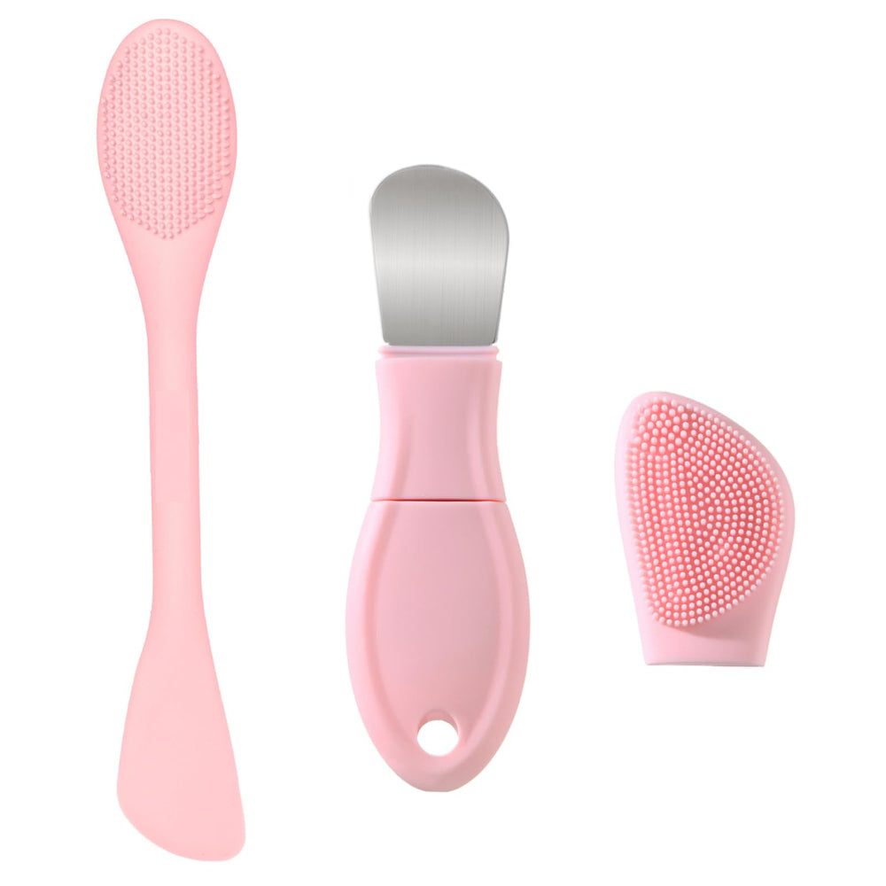 HIEERBUS espátula de silicona para rostro con mango antideslizante, limpieza precisa.