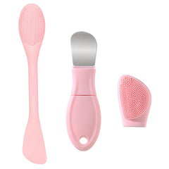 HIEERBUS espátula de silicona para rostro con mango antideslizante, limpieza precisa.