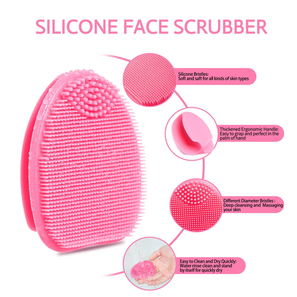 Portátil cepillo facial de silicona HIEERBUS ideal para viajes.